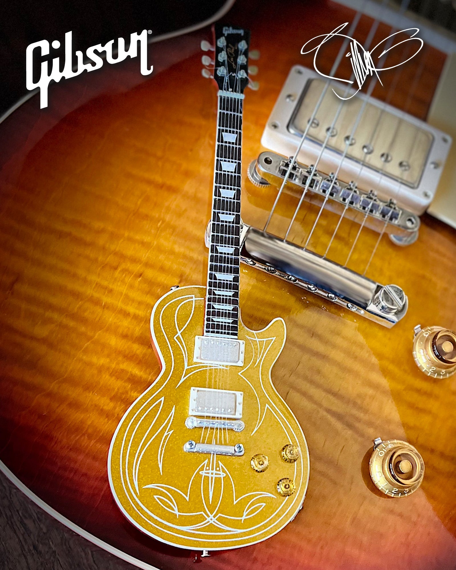 BILLY F GIBBONS OFFICIALLY LICENSED SIGNATURE MINI GUITAR MODEL COLLEC