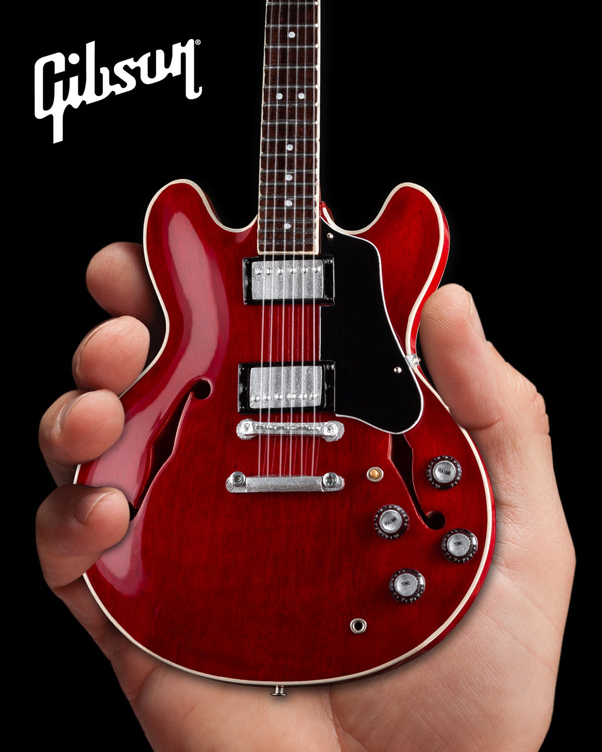 GIBSON ES-335 FADED CHERRY 1:4 SCALE MINI GUITAR MODEL