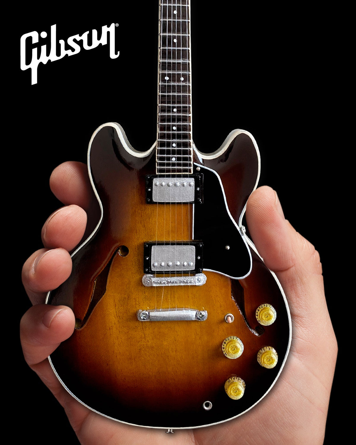 GIBSON ES-335 VINTAGE SUNBURST 1:4 SCALE MINI GUITAR MODEL