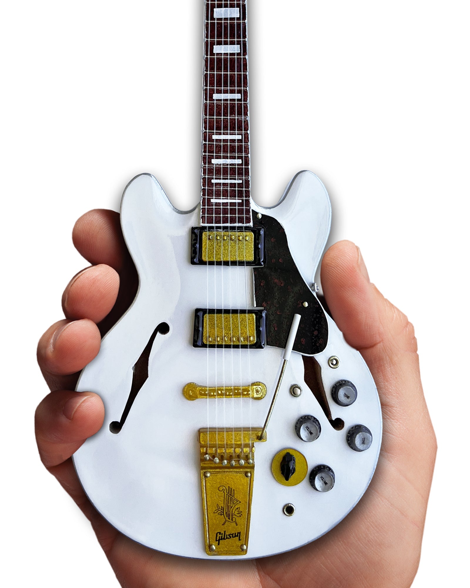 ALEX LIFESON SIGNATURE ES-355 GIBSON ALPINE WHITE MINIATURE GUITAR MODEL
