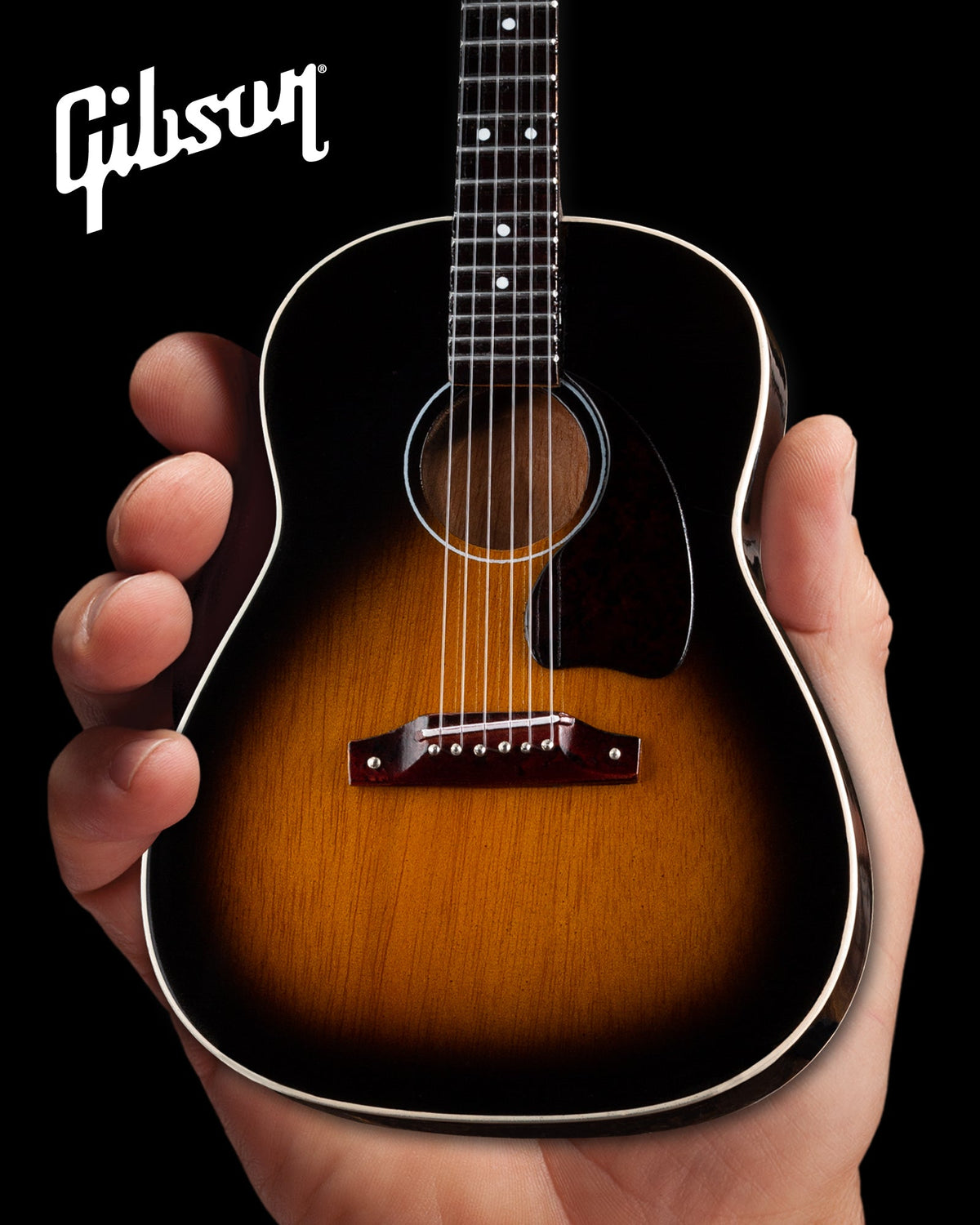 GIBSON J-45 VINTAGE SUNBURST 1:4 SCALE MINI GUITAR MODEL