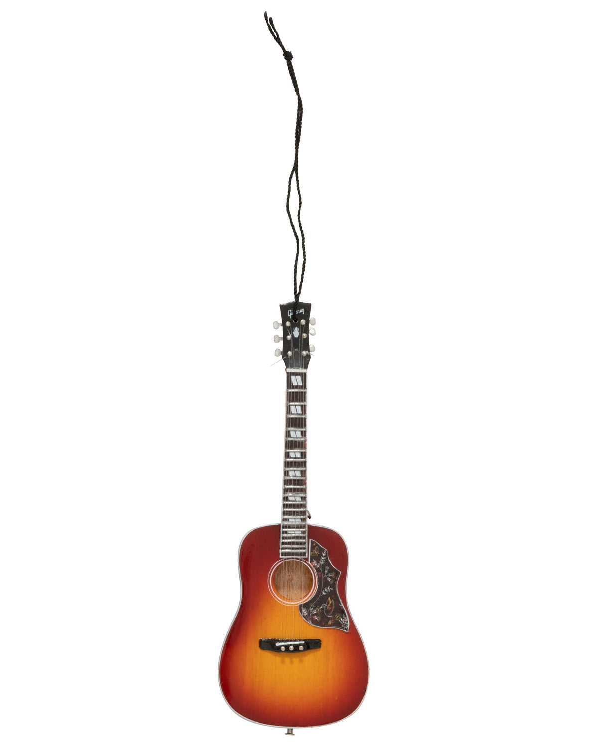 6" GIBSON HUMMINGBIRD VINTAGE CHERRY SUNBURST ORNAMENT