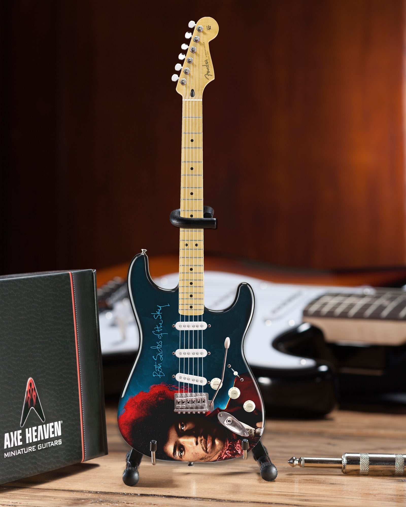 JIMI HENDRIX BOTH SIDES OF THE SKY MINI FENDER™ STRAT™ GUITAR MODEL OFFICIALLY LICENSED