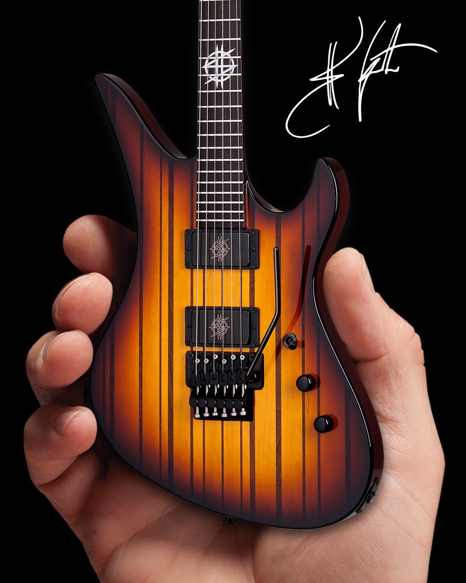 OFFICIALLY LICENSED SYNYSTER GATES FR USA SIGNATURE SCHECTER MINI GUITAR FROM AVENGED SEVENFOLD