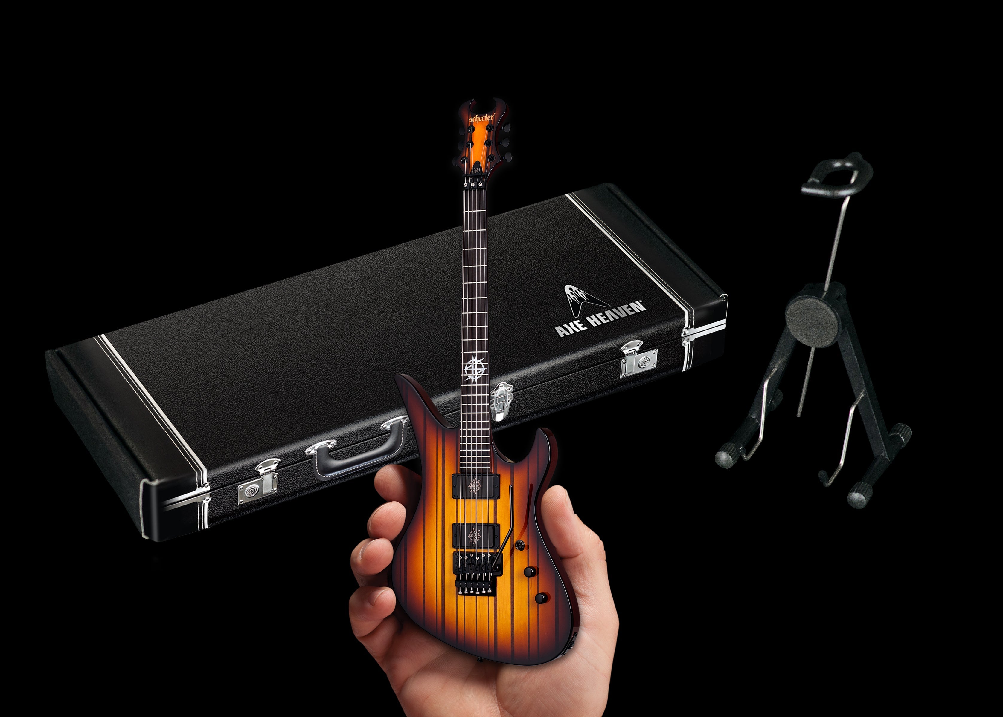 OFFICIALLY LICENSED SYNYSTER GATES FR USA SIGNATURE SCHECTER MINI GUITAR FROM AVENGED SEVENFOLD