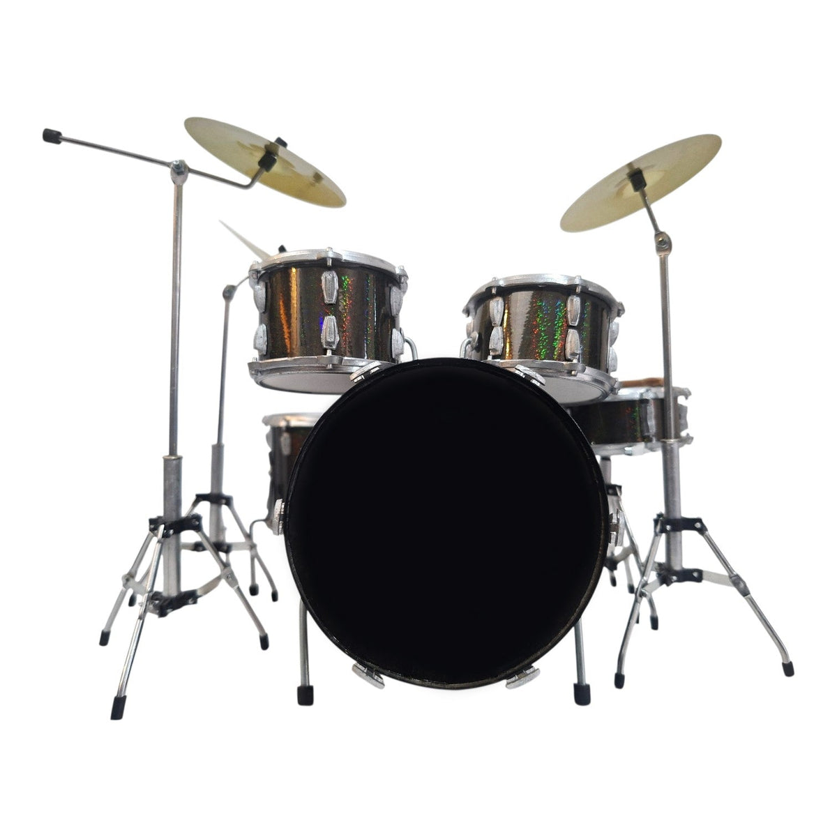 CLASSIC 5-PIECE BLACK SPARKLE DRUM SET MINI REPLICA COLLECTIBLE
