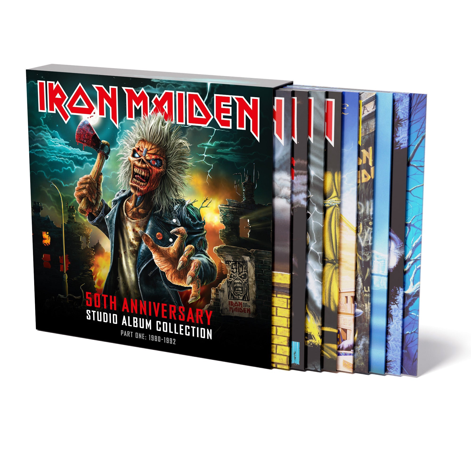 IRON MAIDEN '50TH ANNIVERSARY STUDIO ALBUM COLLECTION PART ONE: 1980-1992' 10LP BOX SET (Color Vinyl)