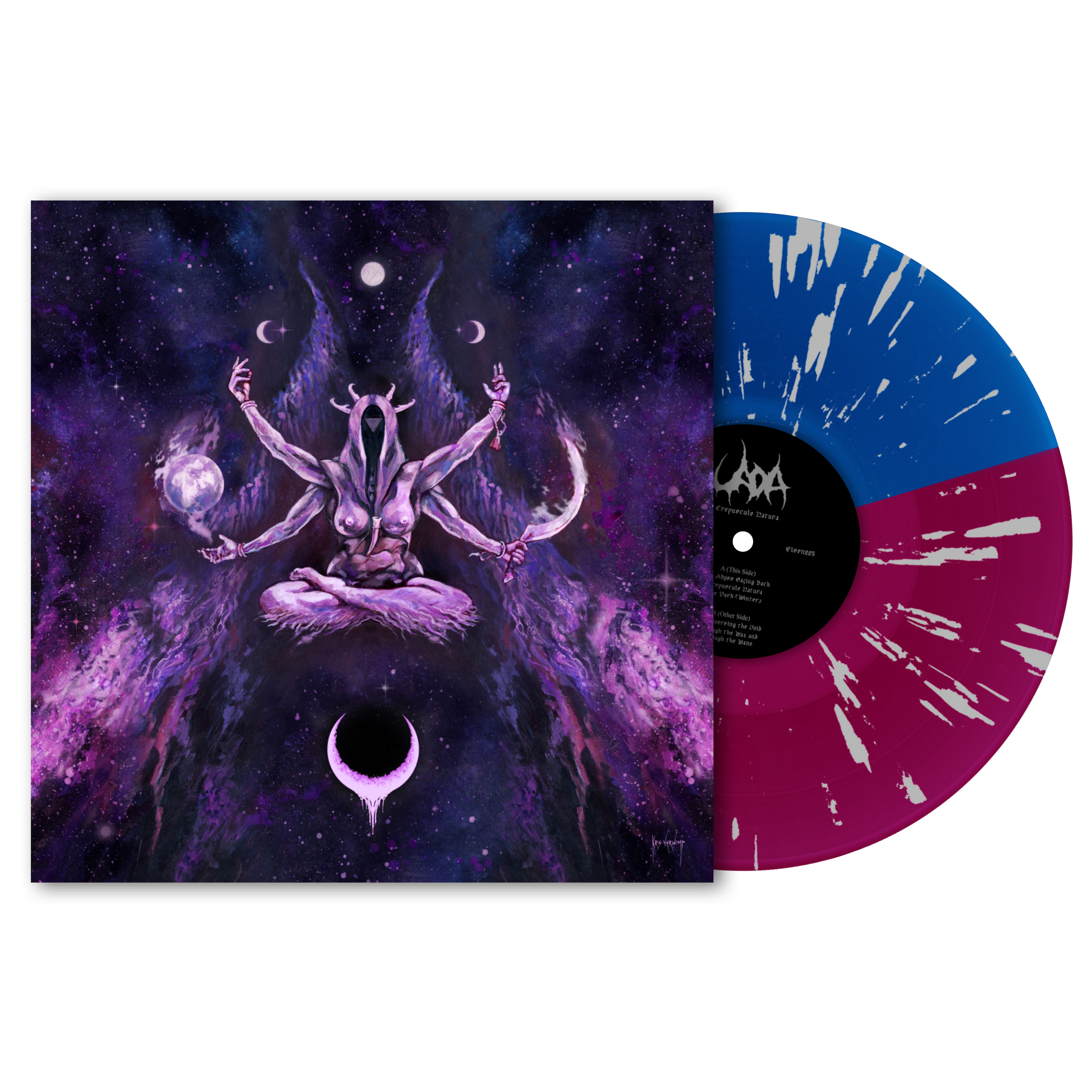 UADA ‘CREPUSCULE NATURA’ LP (Limited Edition – Only 200 Made, Half Transparent Blue/Half Transparent Purple w/ Grey Splatter Vinyl)