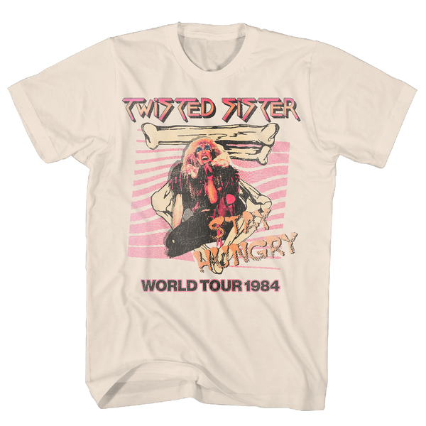 トゥイスデッドシスター◼️ビンテージ◼️ロックTシャツ◼️スティハングリー・ツアー TWISTED SISTER STAY HUNGRY 1984 TOUR NATURAL T-SHIRT