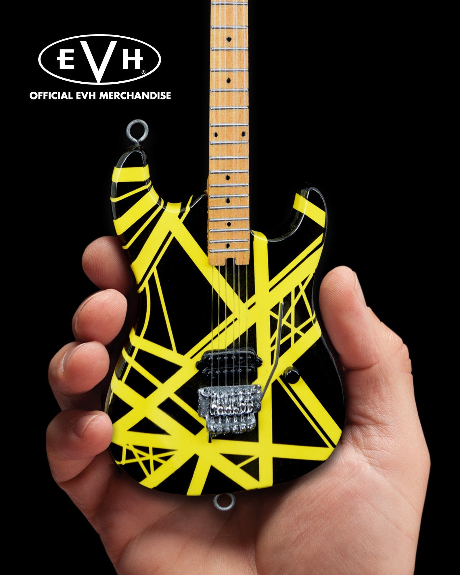 EVH BLACK & YELLOW VH2 "BUMBLEBEE" EDDIE VAN HALEN MINI GUITAR REPLICA COLLECTIBLE - OFFICIALLY LICENSED