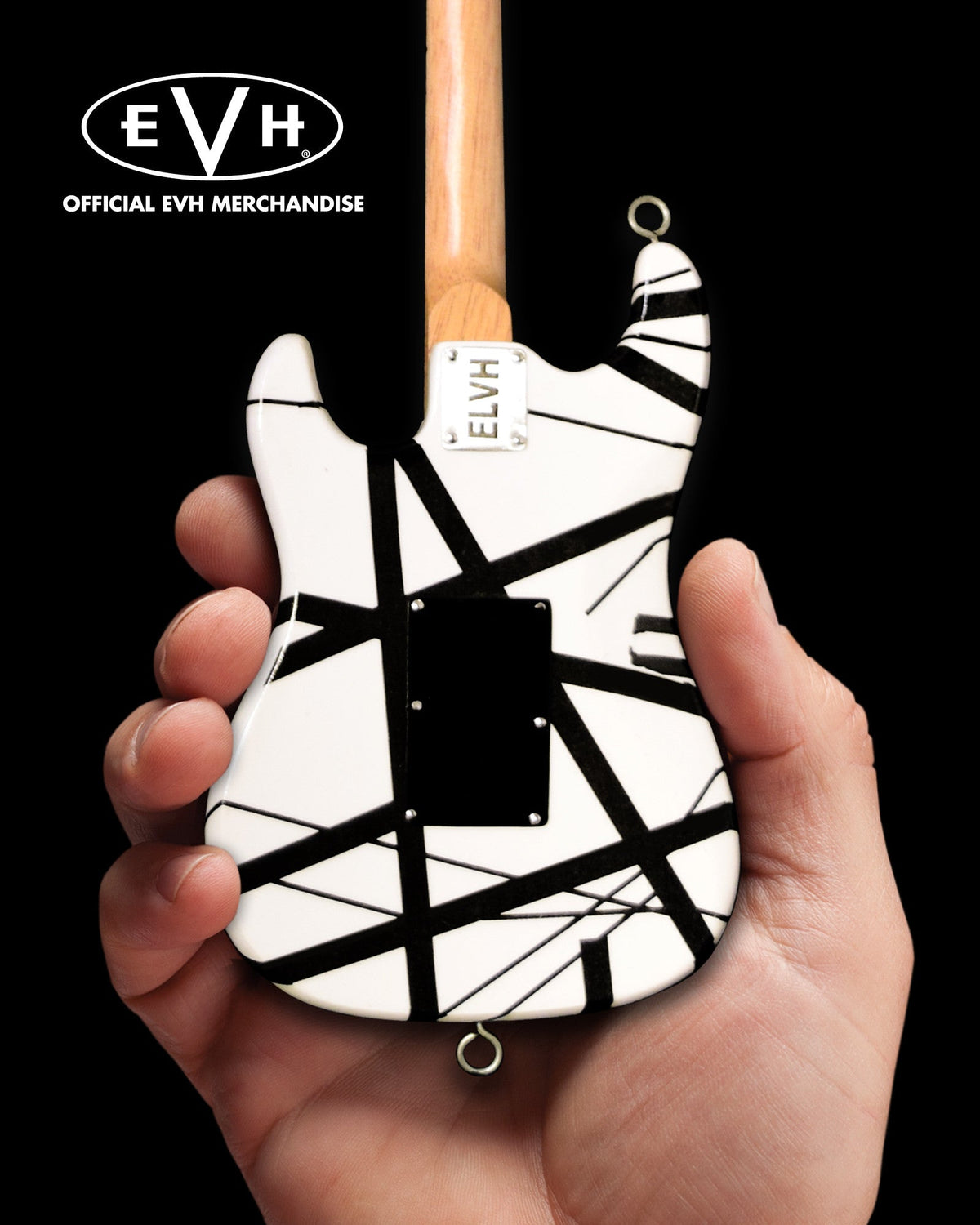 EVH BLACK & WHITE VH1 EDDIE VAN HALEN MINI GUITAR REPLICA COLLECTIBLE - OFFICIALLY LICENSED