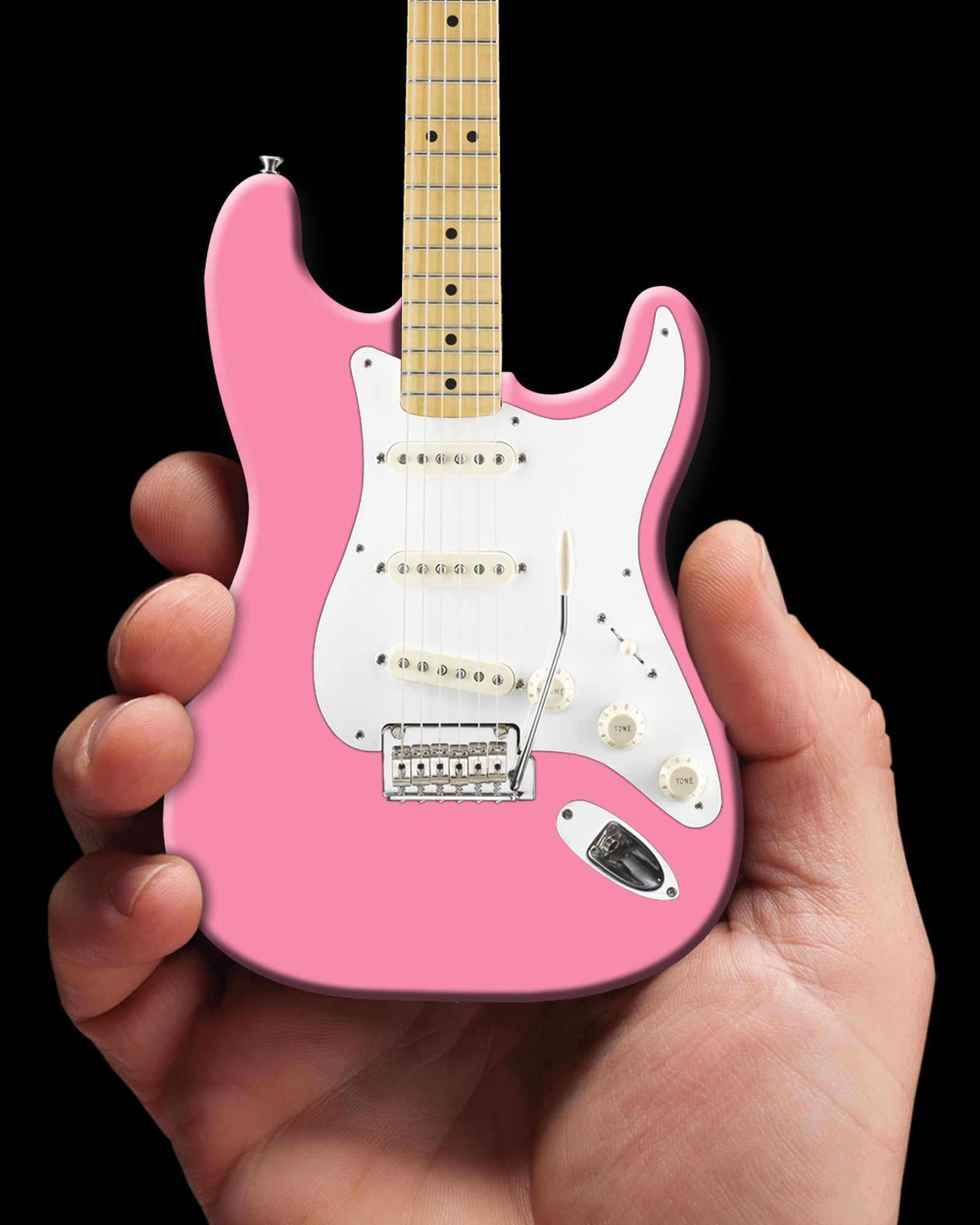 PINK FENDER™ STRAT™ MINIATURE GUITAR REPLICA - OFFICIALLY LICENSED