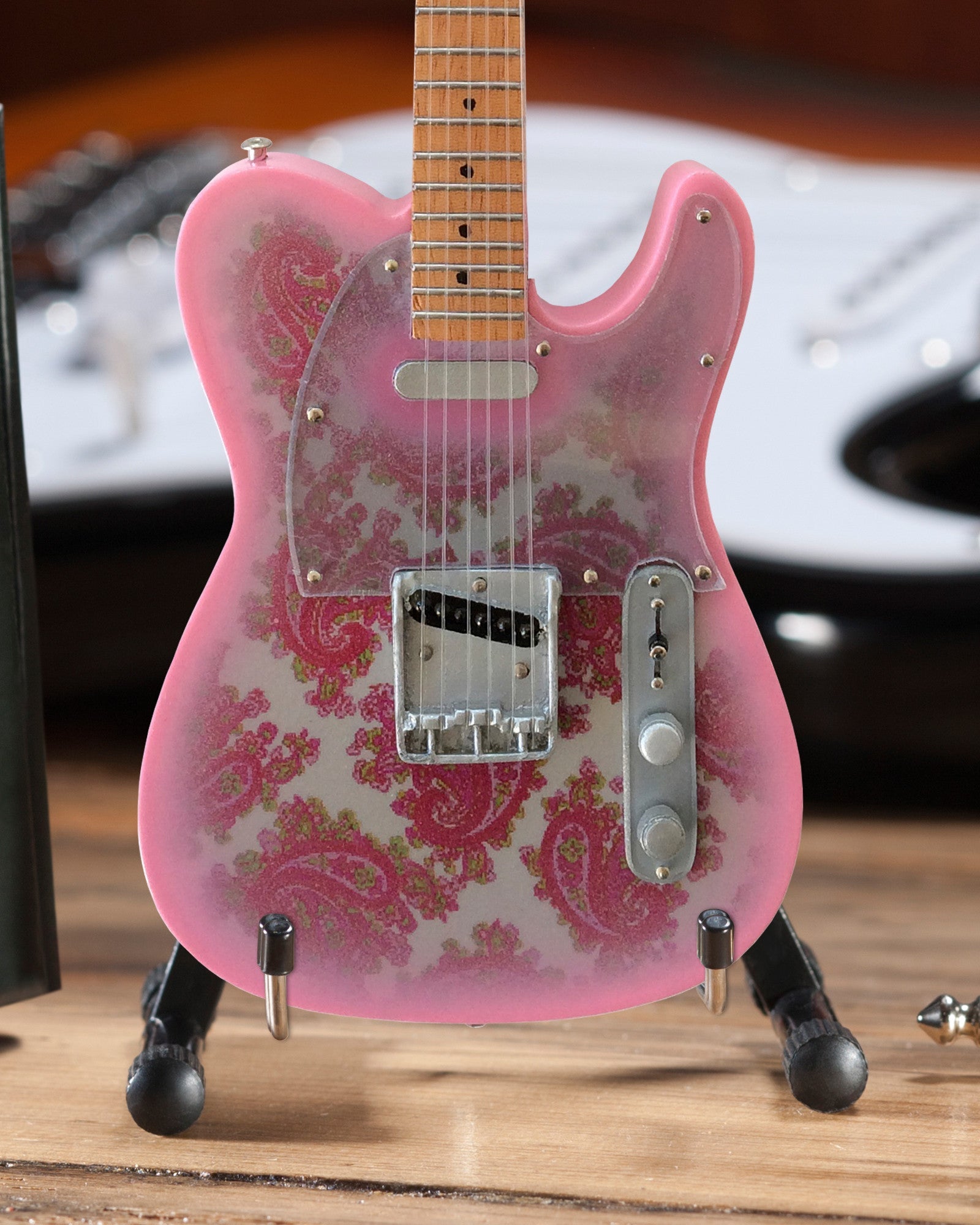 FENDER™ MINIATURE PINK PAISLEY TELECASTER™ GUITAR REPLICA - OFFICIALLY LICENSED