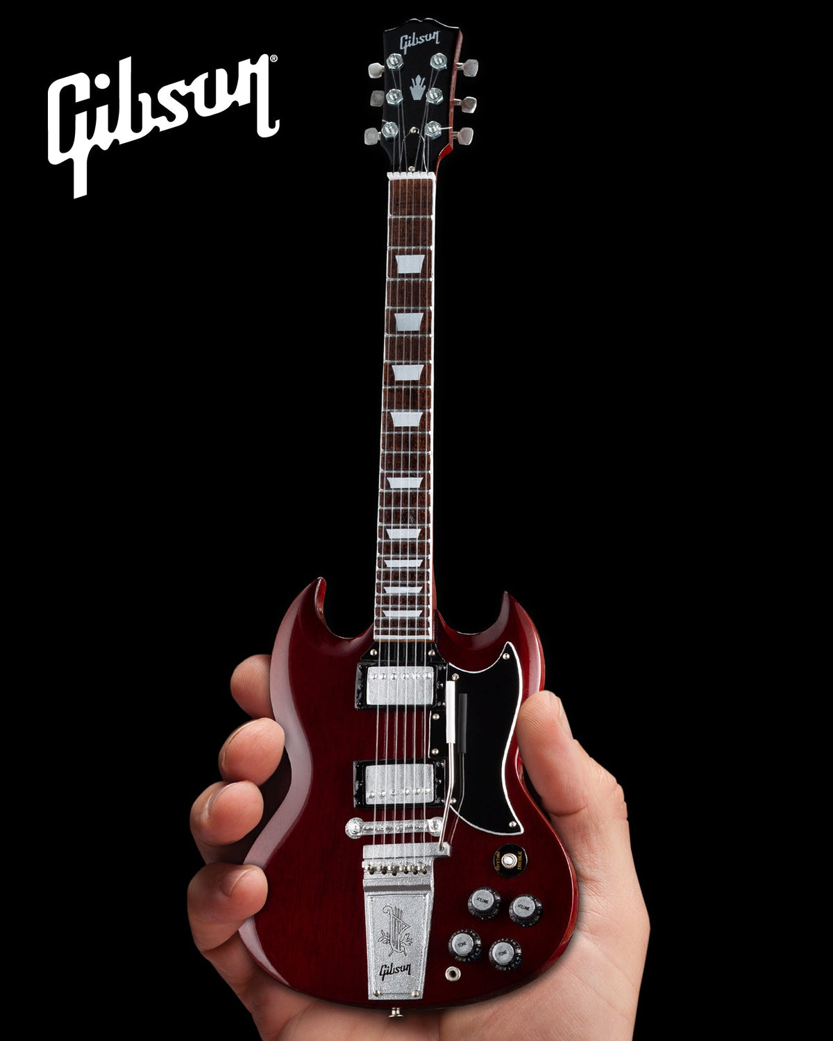 GIBSON 1964 SG STANDARD CHERRY 1:4 SCALE MINI GUITAR MODEL