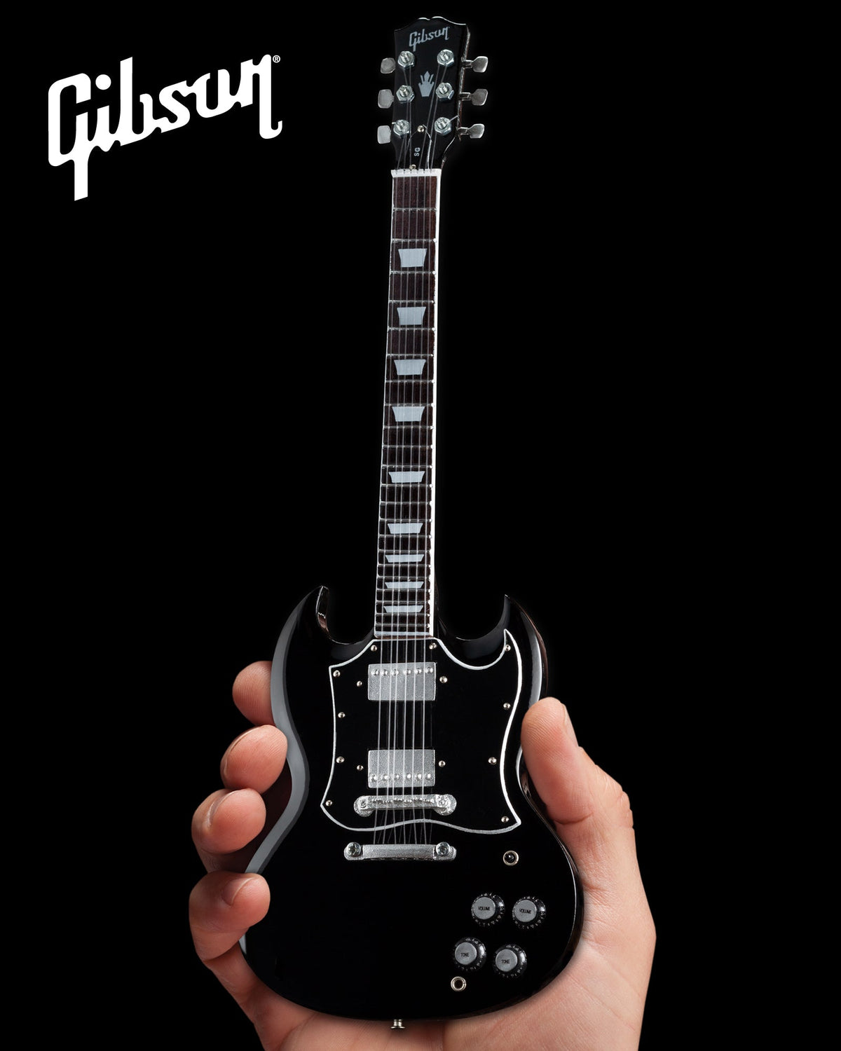 GIBSON SG STANDARD EBONY 1:4 SCALE MINI GUITAR MODEL