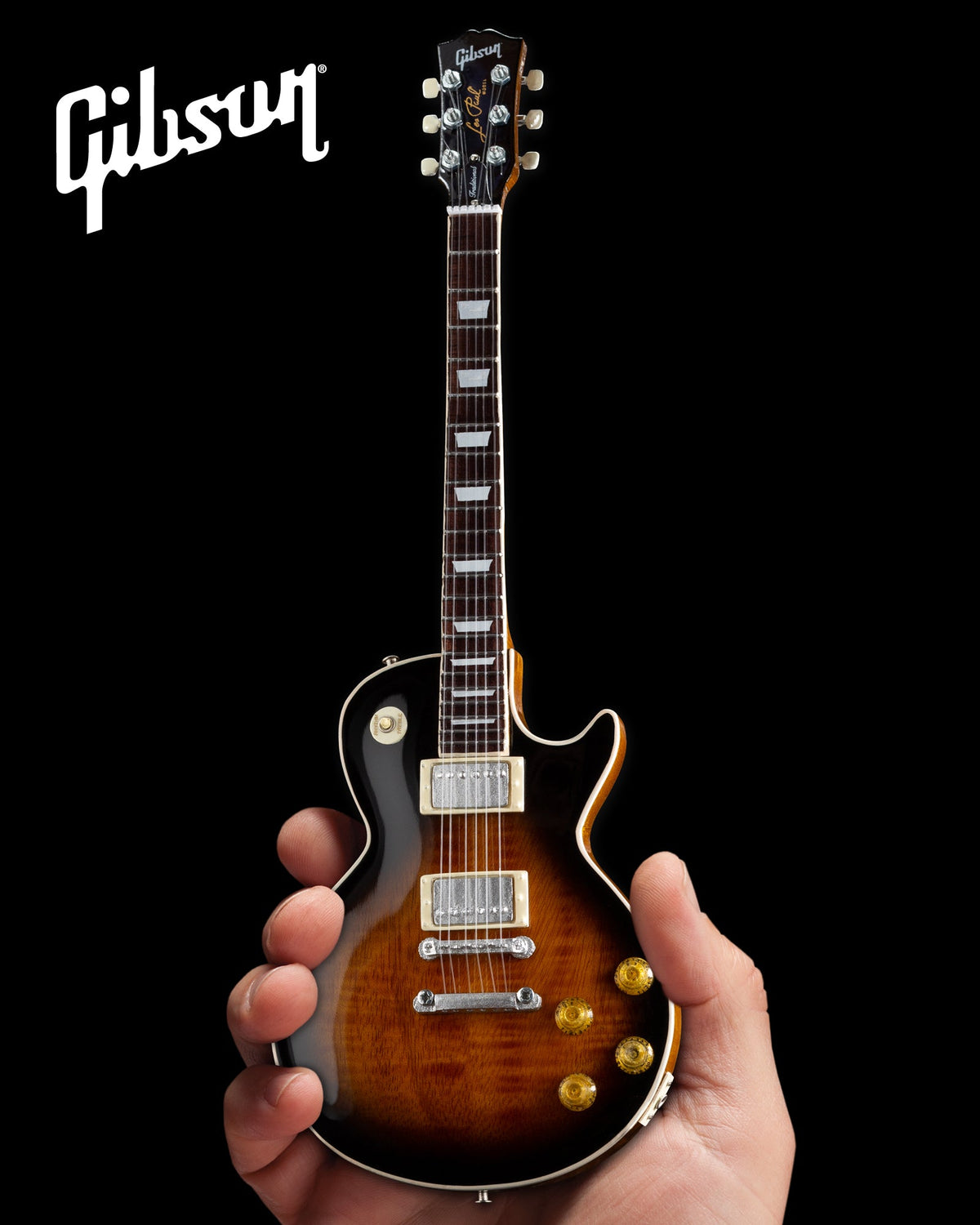 GIBSON LES PAUL TRADITIONAL TOBACCO BURST 1:4 SCALE MINI GUITAR MODEL