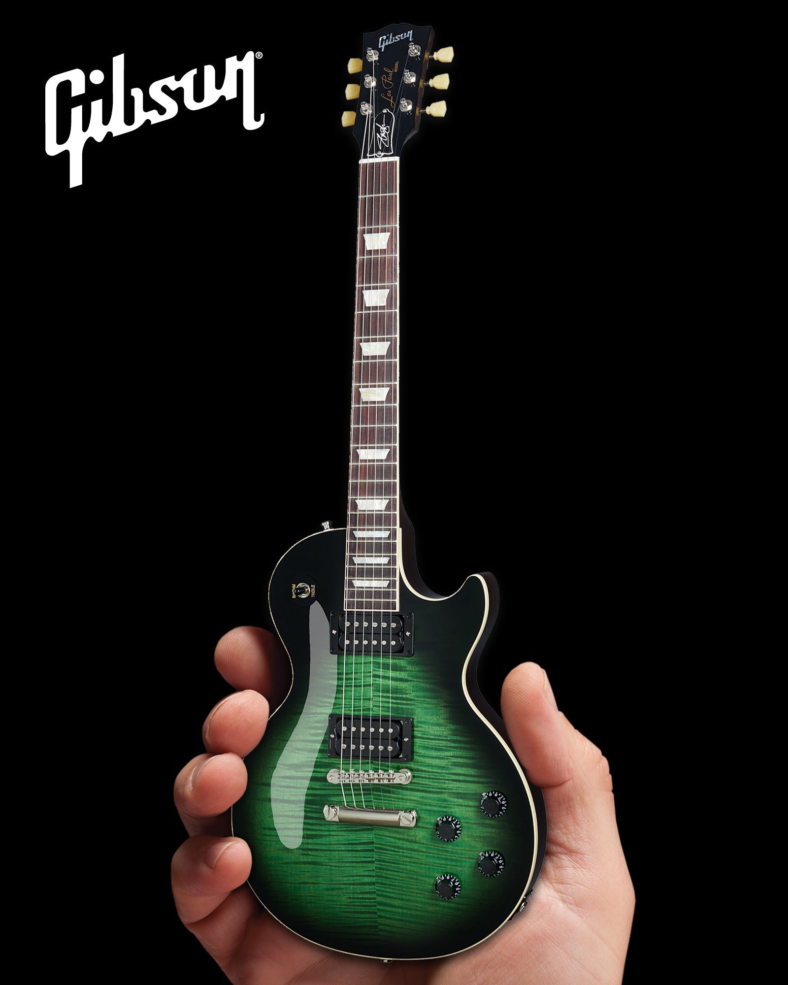 SLASH GIBSON LES PAUL STANDARD ANACONDA BURST 1:4 SCALE MINI GUITAR MODEL