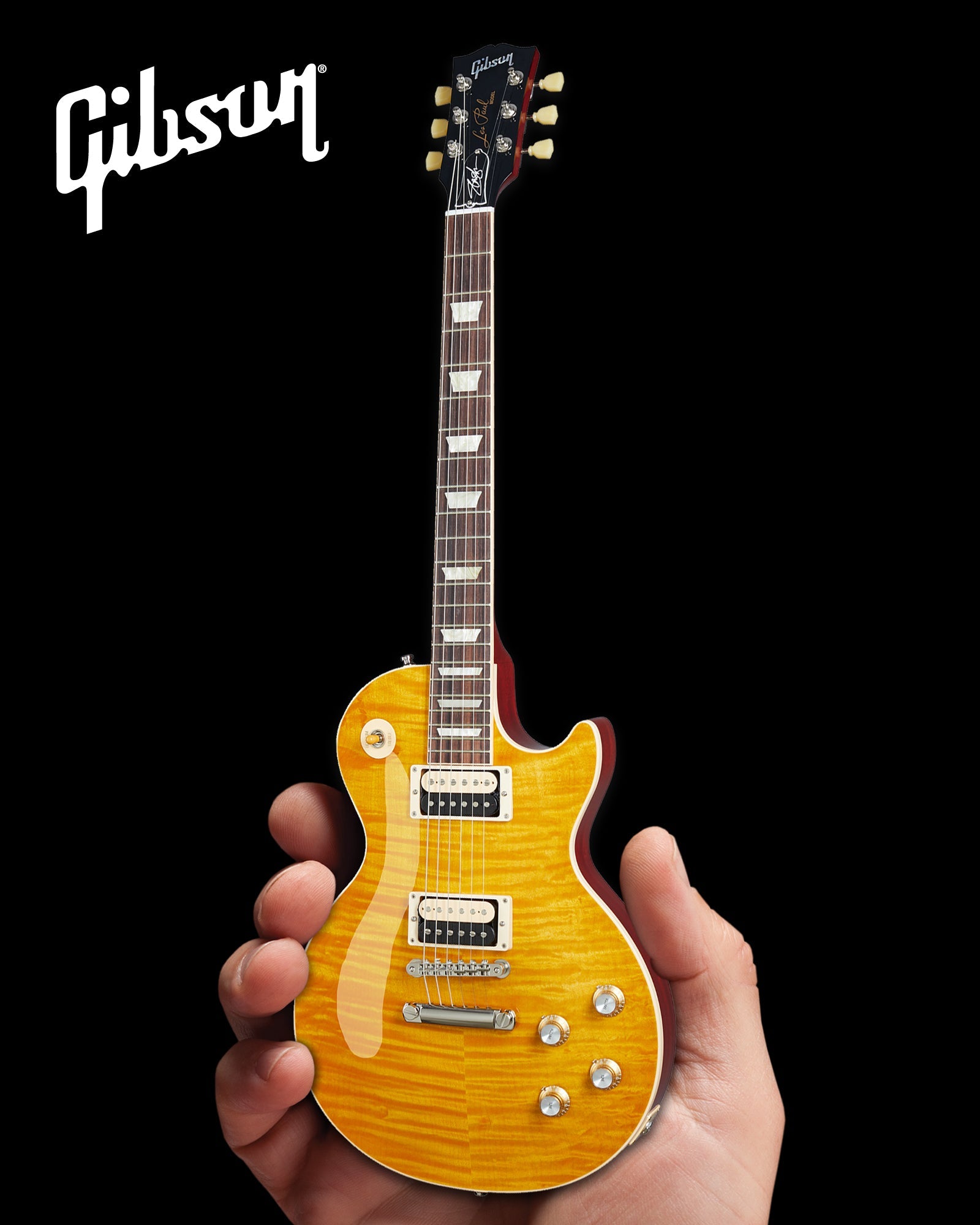 SLASH GIBSON LES PAUL STANDARD APPETITE BURST 1:4 SCALE MINI GUITAR MODEL