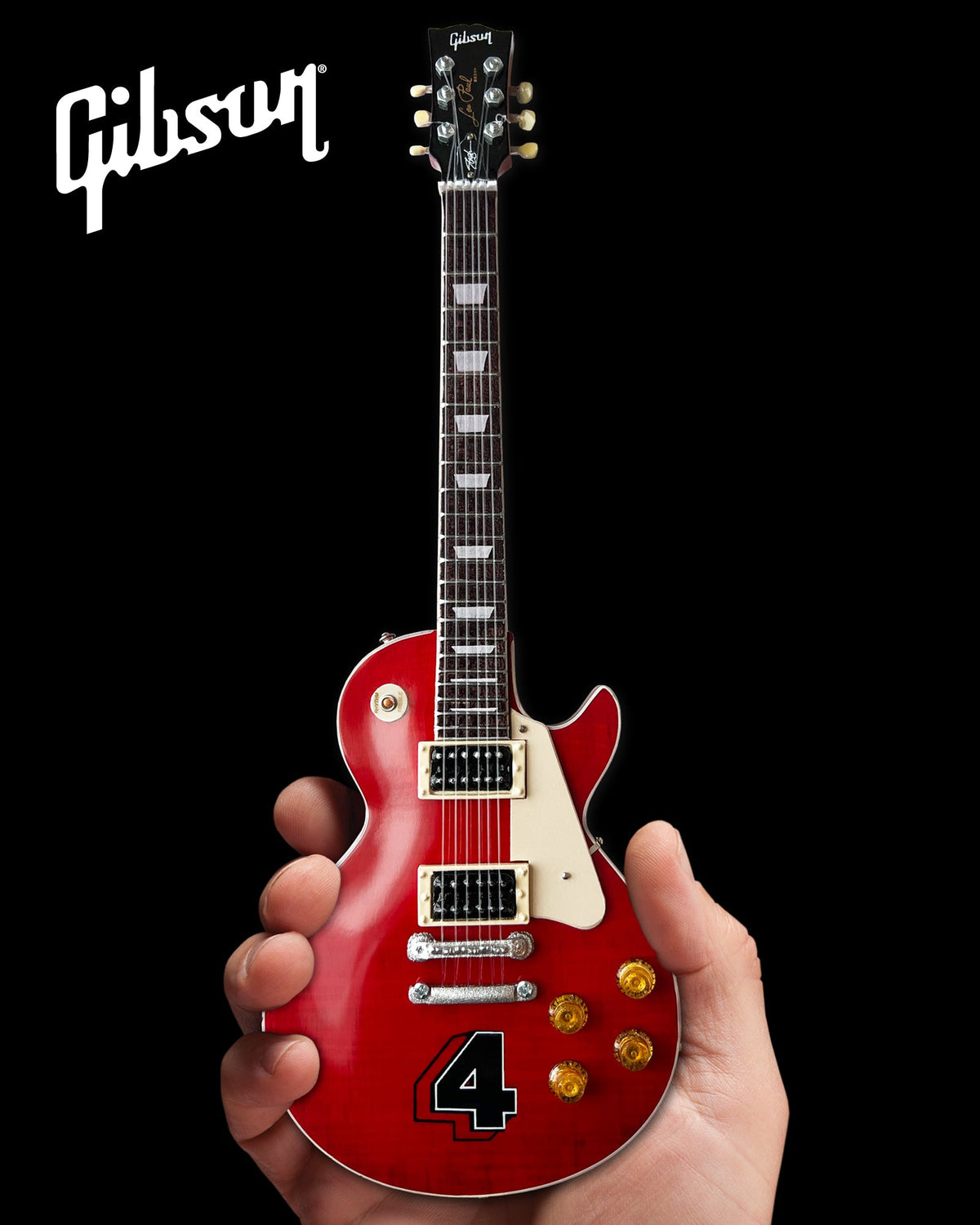 SLASH GIBSON LES PAUL STANDARD TRANSLUCENT CHERRY LIMITED 4 ALBUM EDITION MINI GUITAR MODEL