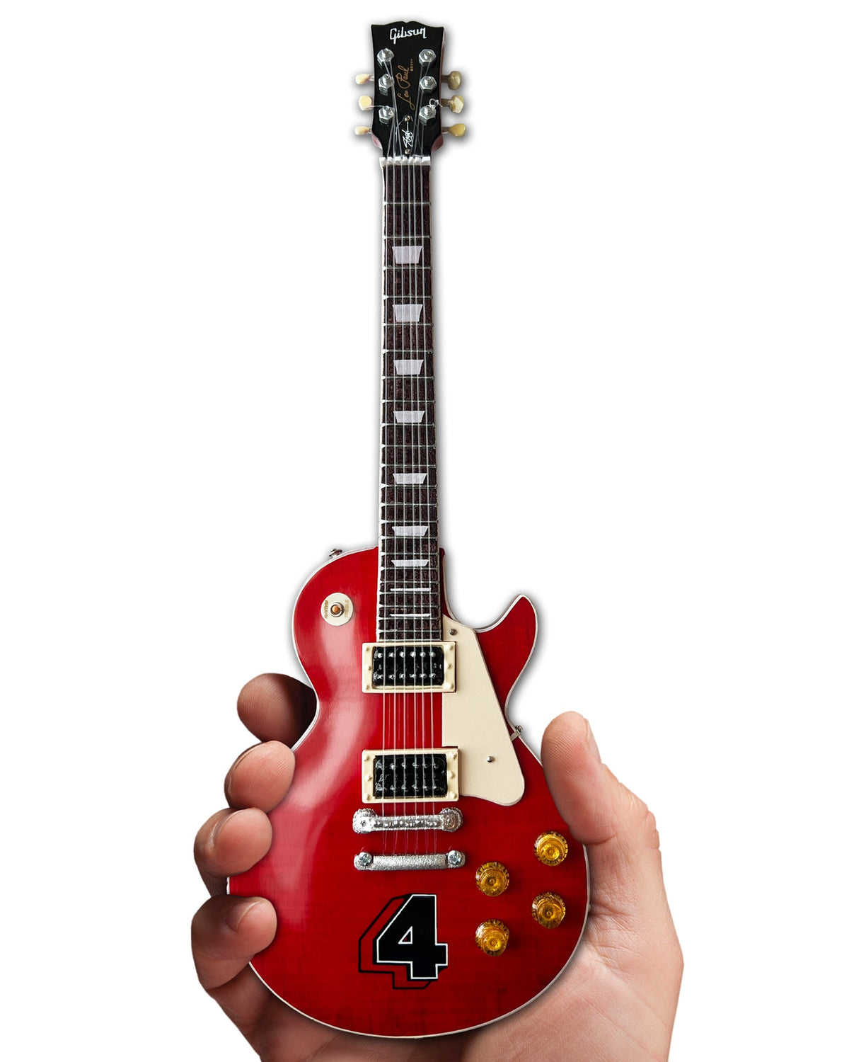 SLASH GIBSON LES PAUL STANDARD TRANSLUCENT CHERRY LIMITED 4 ALBUM EDITION MINI GUITAR MODEL