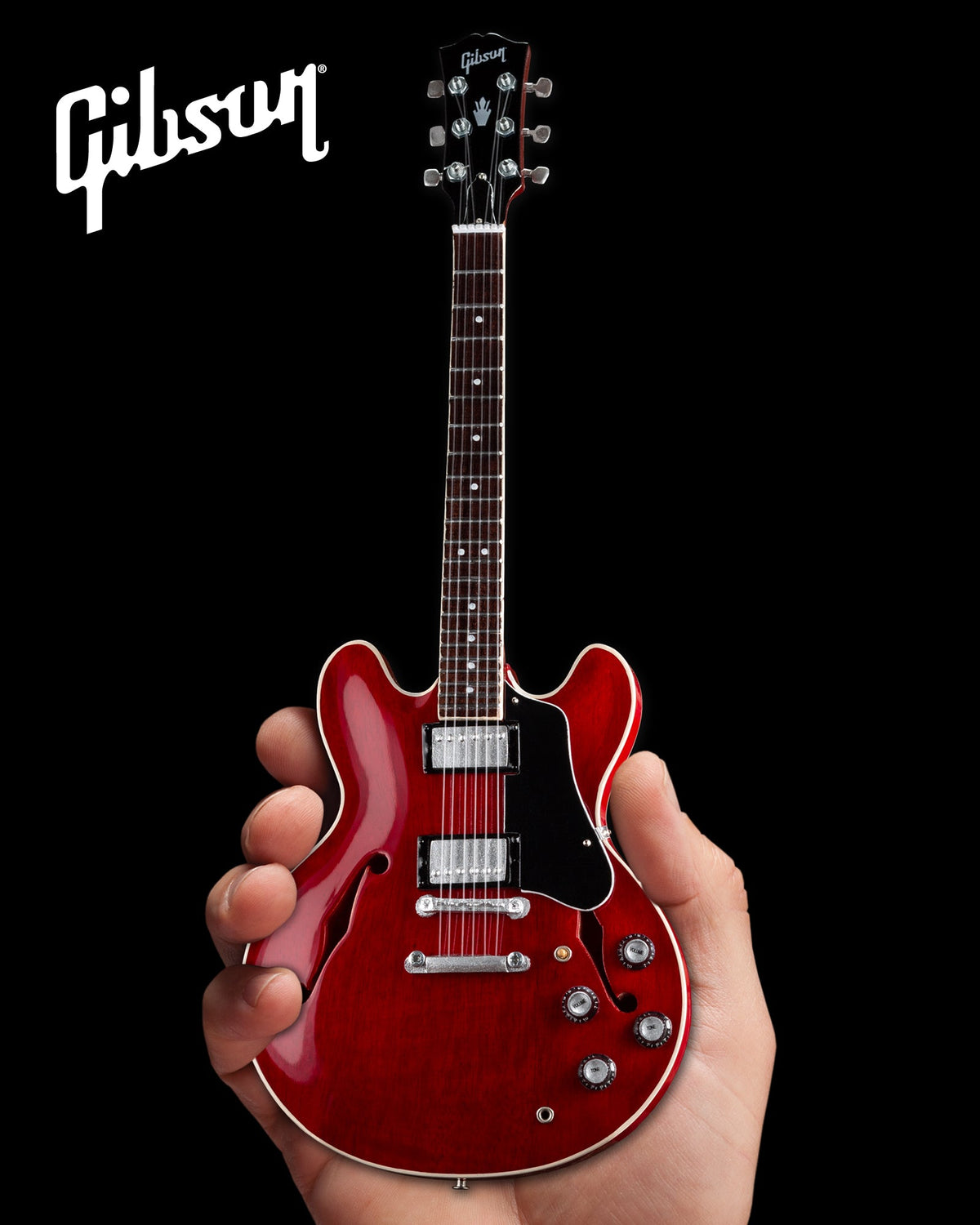 GIBSON ES-335 FADED CHERRY 1:4 SCALE MINI GUITAR MODEL