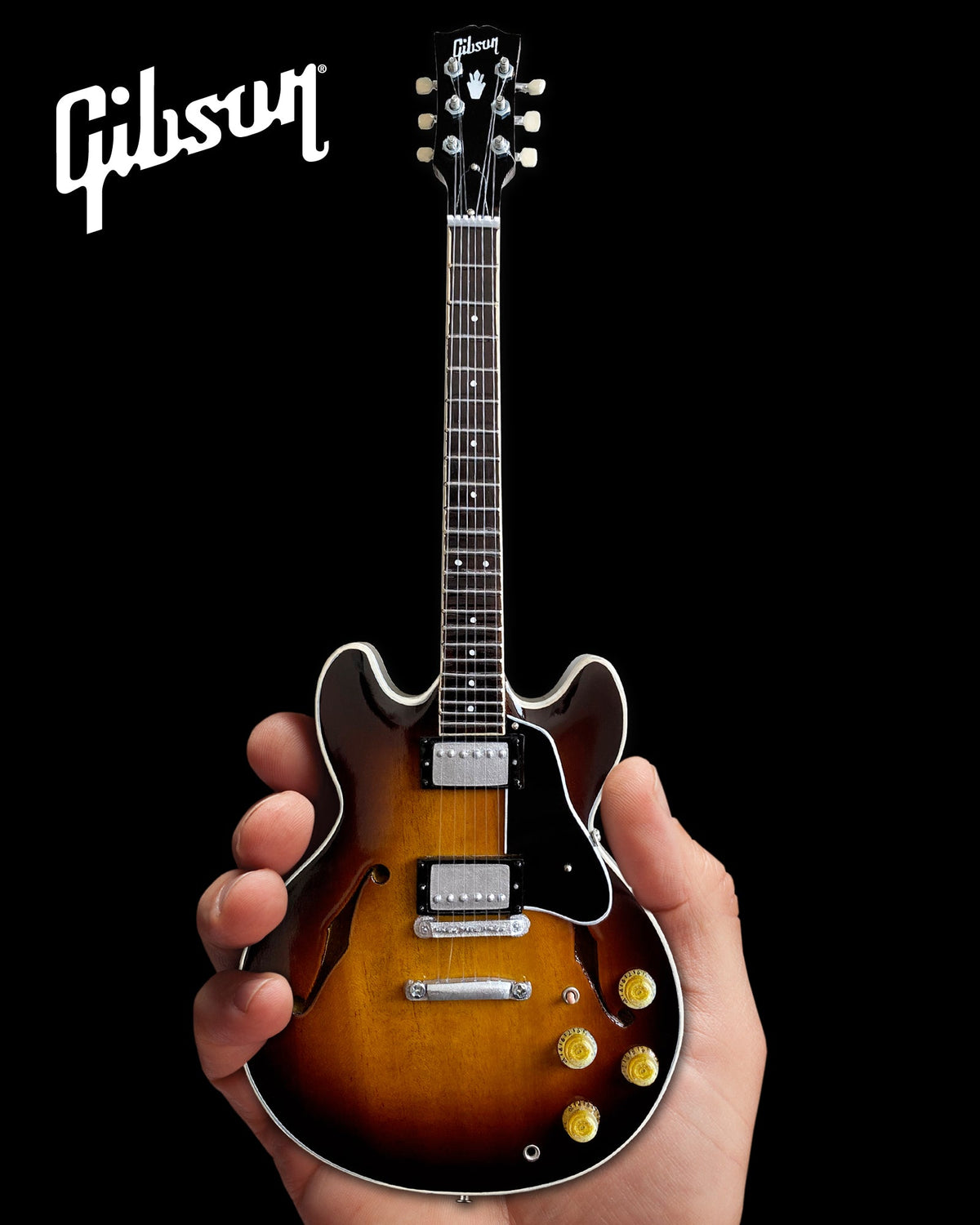 GIBSON ES-335 VINTAGE SUNBURST 1:4 SCALE MINI GUITAR MODEL