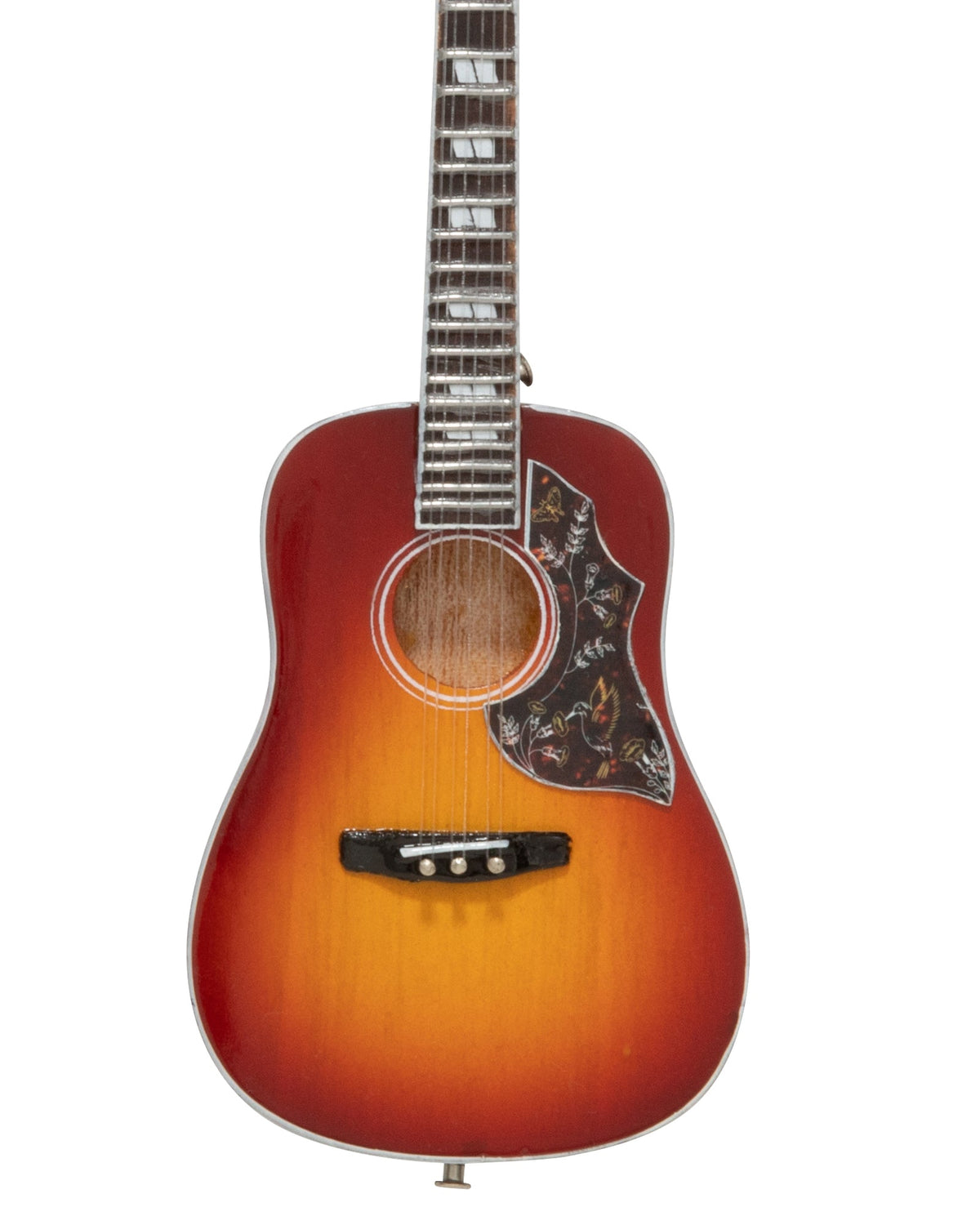 6" GIBSON HUMMINGBIRD VINTAGE CHERRY SUNBURST ORNAMENT