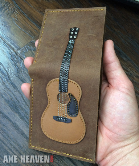 DREADNOUGHT ACOUSTIC GUITAR WALLET - HANDMADE FROM GENUINE LEATHER