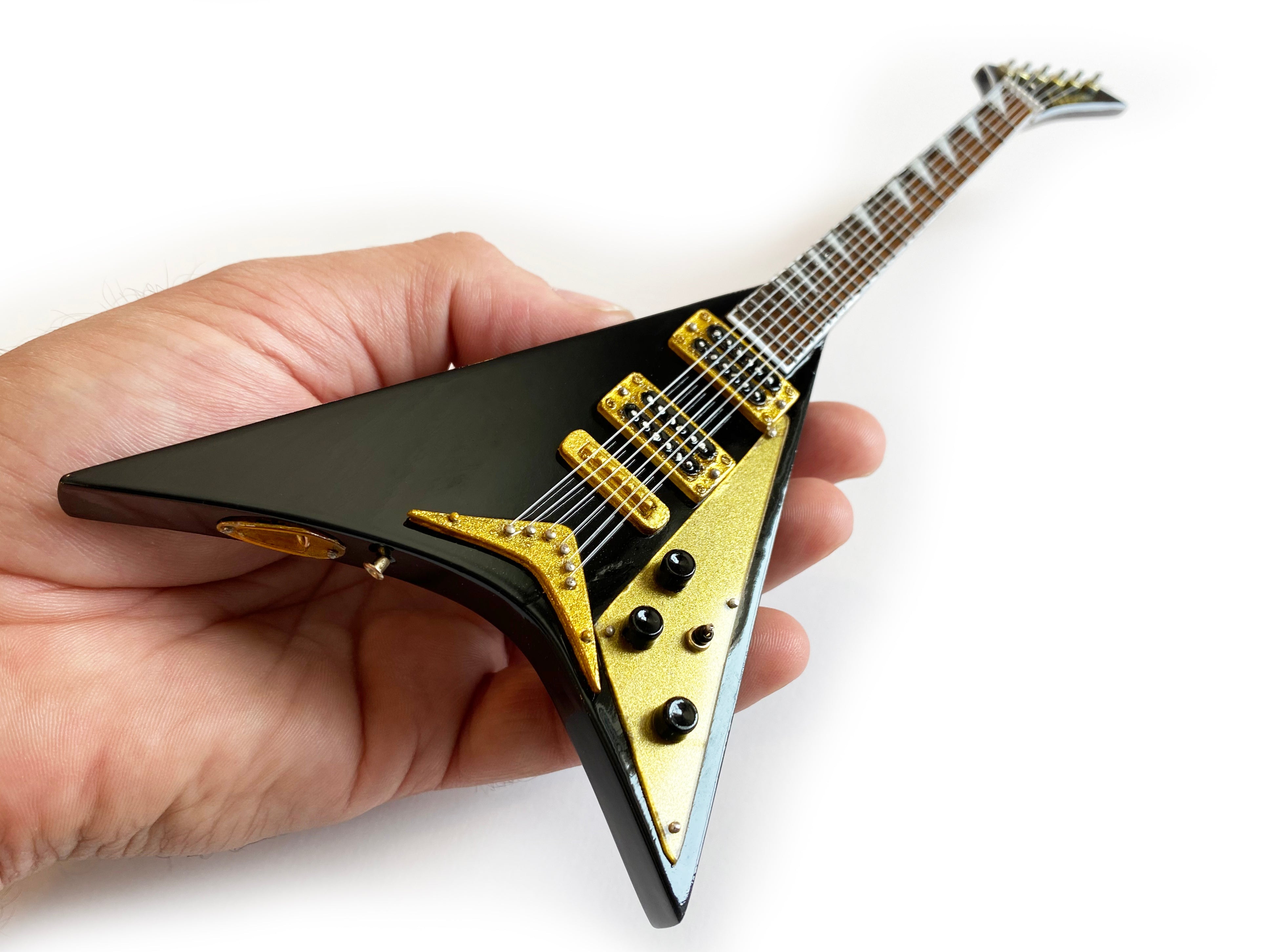 Jackson Guitars® Signature Rhoads Black Concorde V Miniature Guitar Replica Collectible