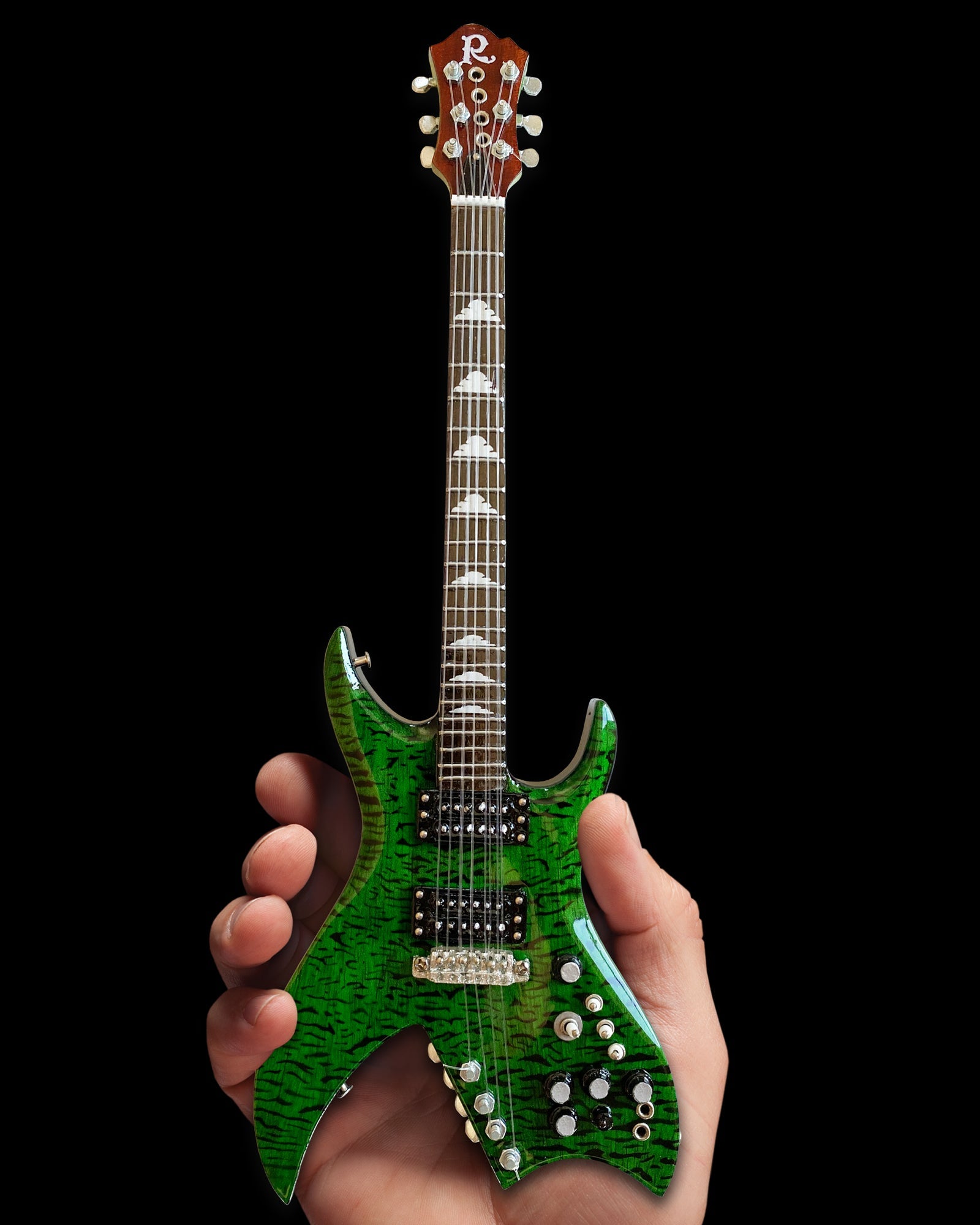 OFFICIAL B.C. RICH® BICH GREEN MINIATURE GUITAR REPLICA COLLECTIBLE
