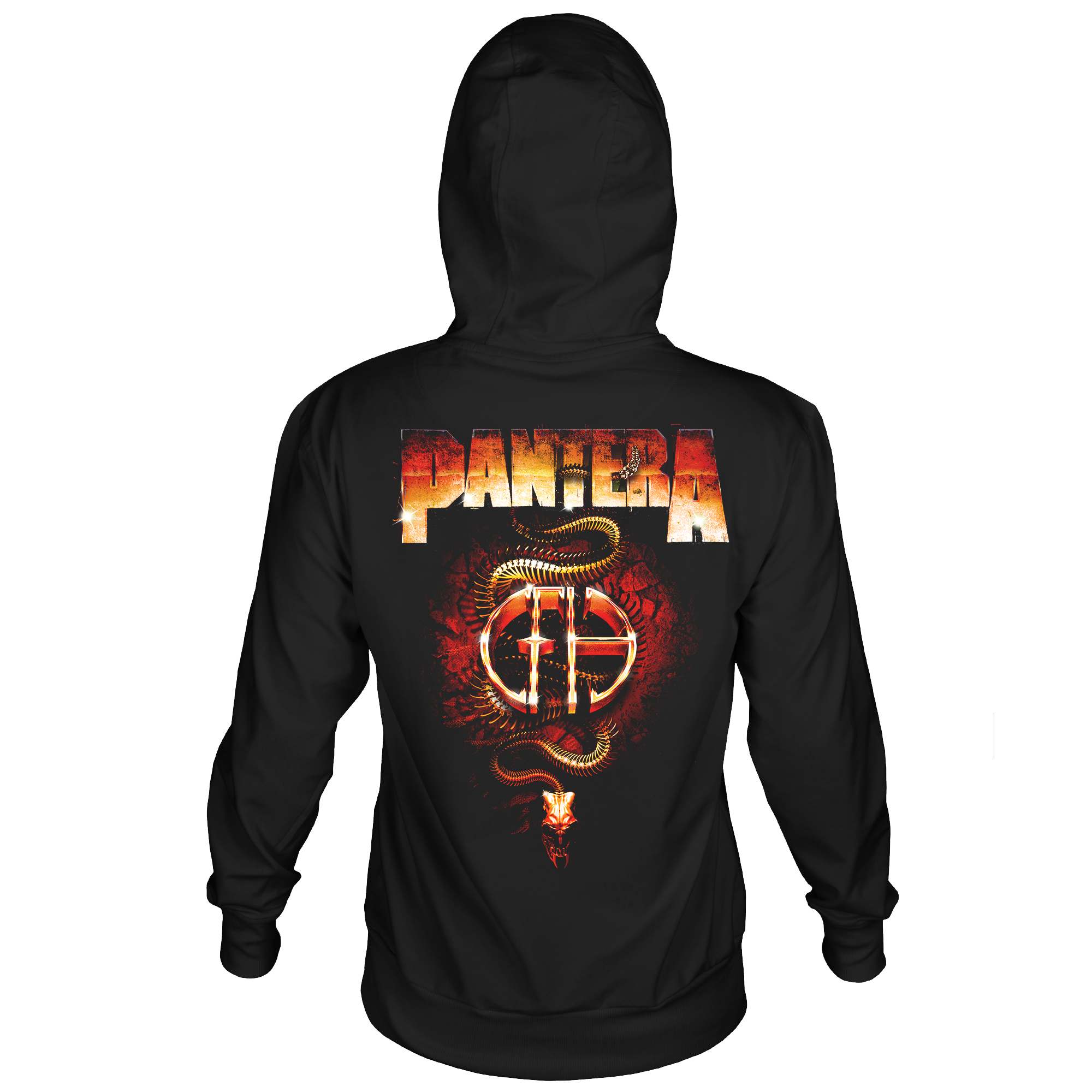PANTERA BRASS SNAKE BLACK HOODIE
