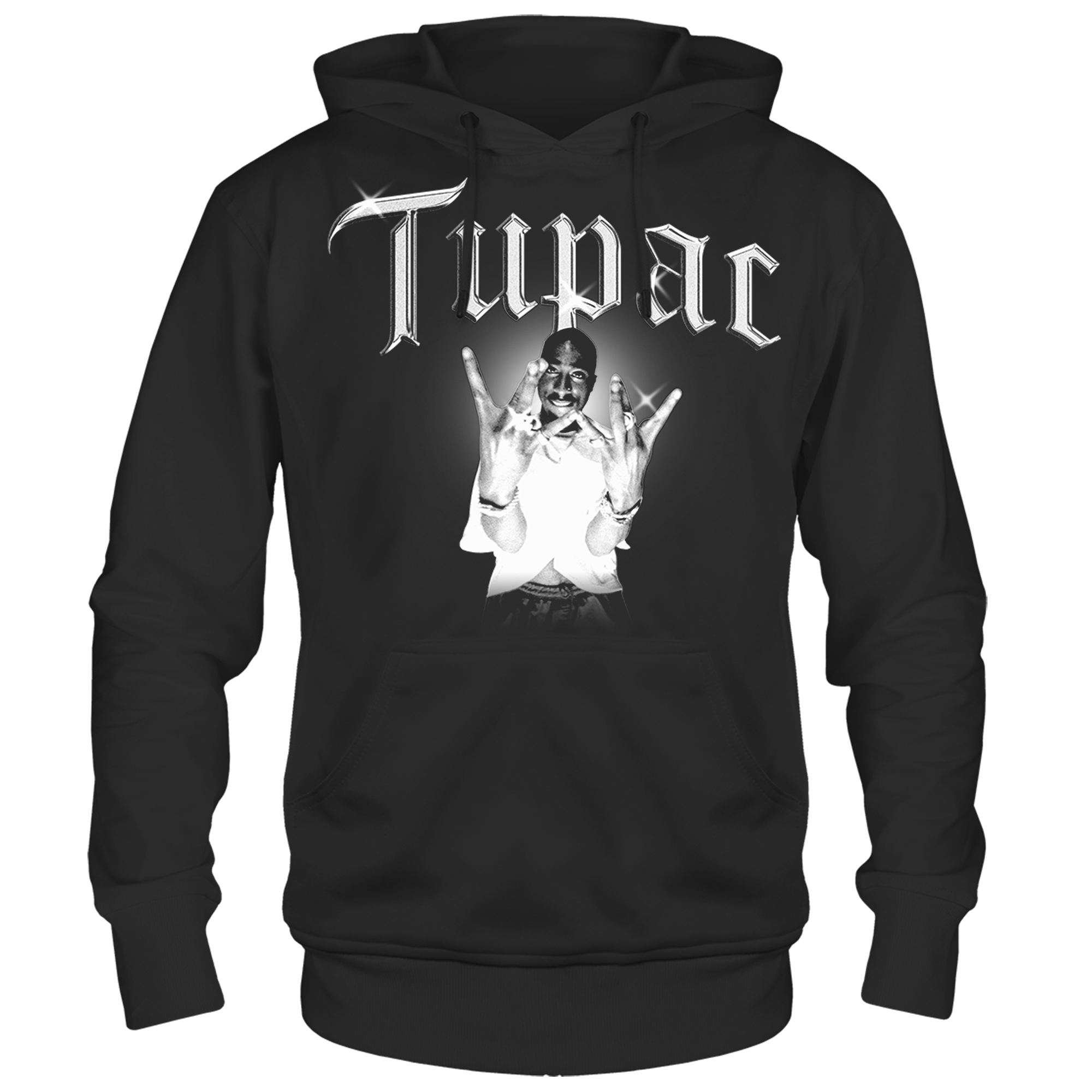 TUPAC PHOTO BLACK HOODIE