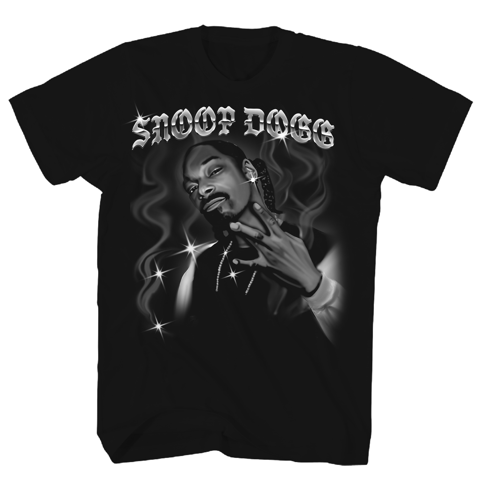SNOOP DOGG AIR BRUSH BLACK T-SHIRT