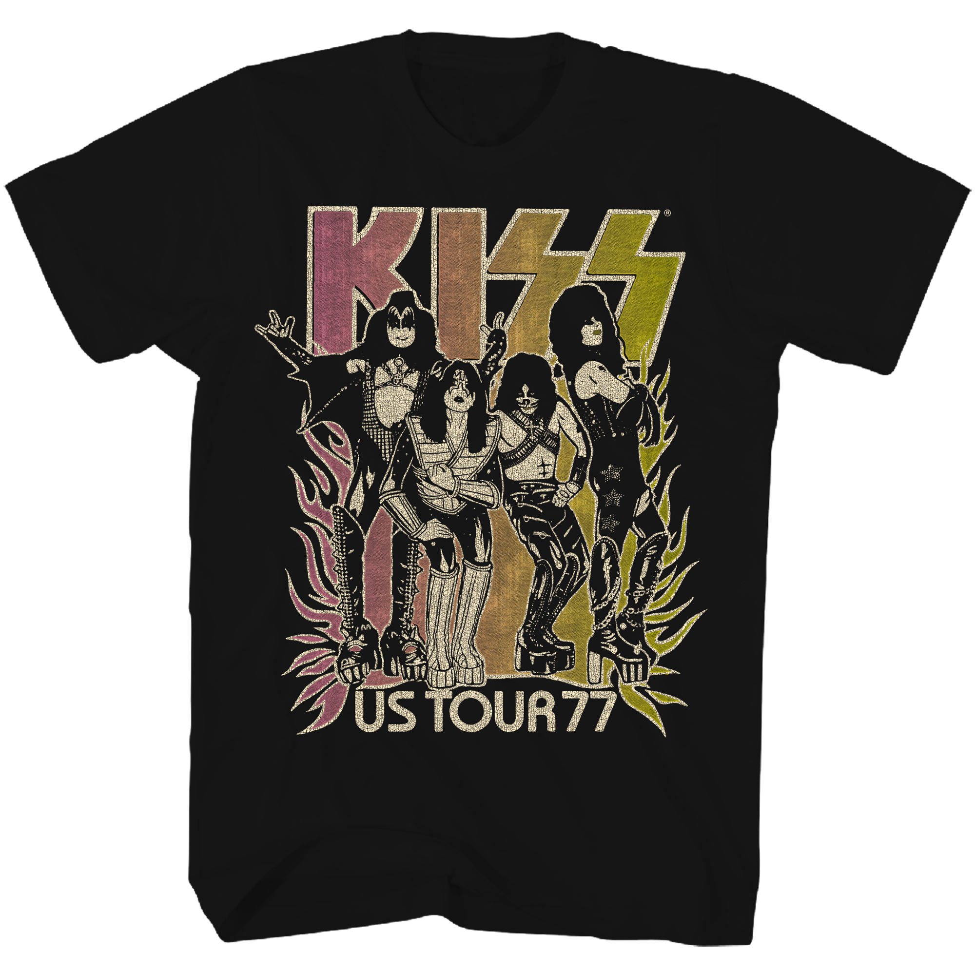 KISS US TOUR 77 GRADIENT T-SHIRT