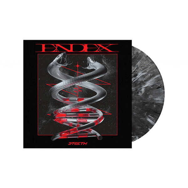 3TEETH ‘ENDEX’ LP + EXCLUSIVE 12"x12" LENTICULAR INSERT (Limited Edition – Black & White Marble Vinyl)