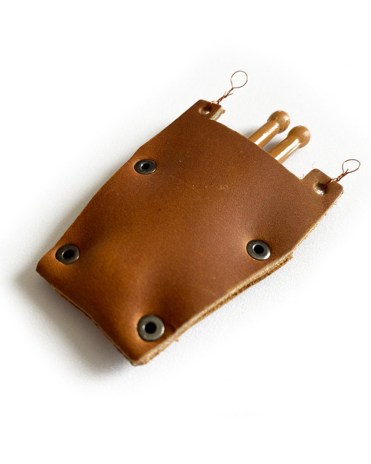 MINI LEATHER DRUMSTICK BAG & DRUMSTICKS FOR 1:4 SCALE DRUMS