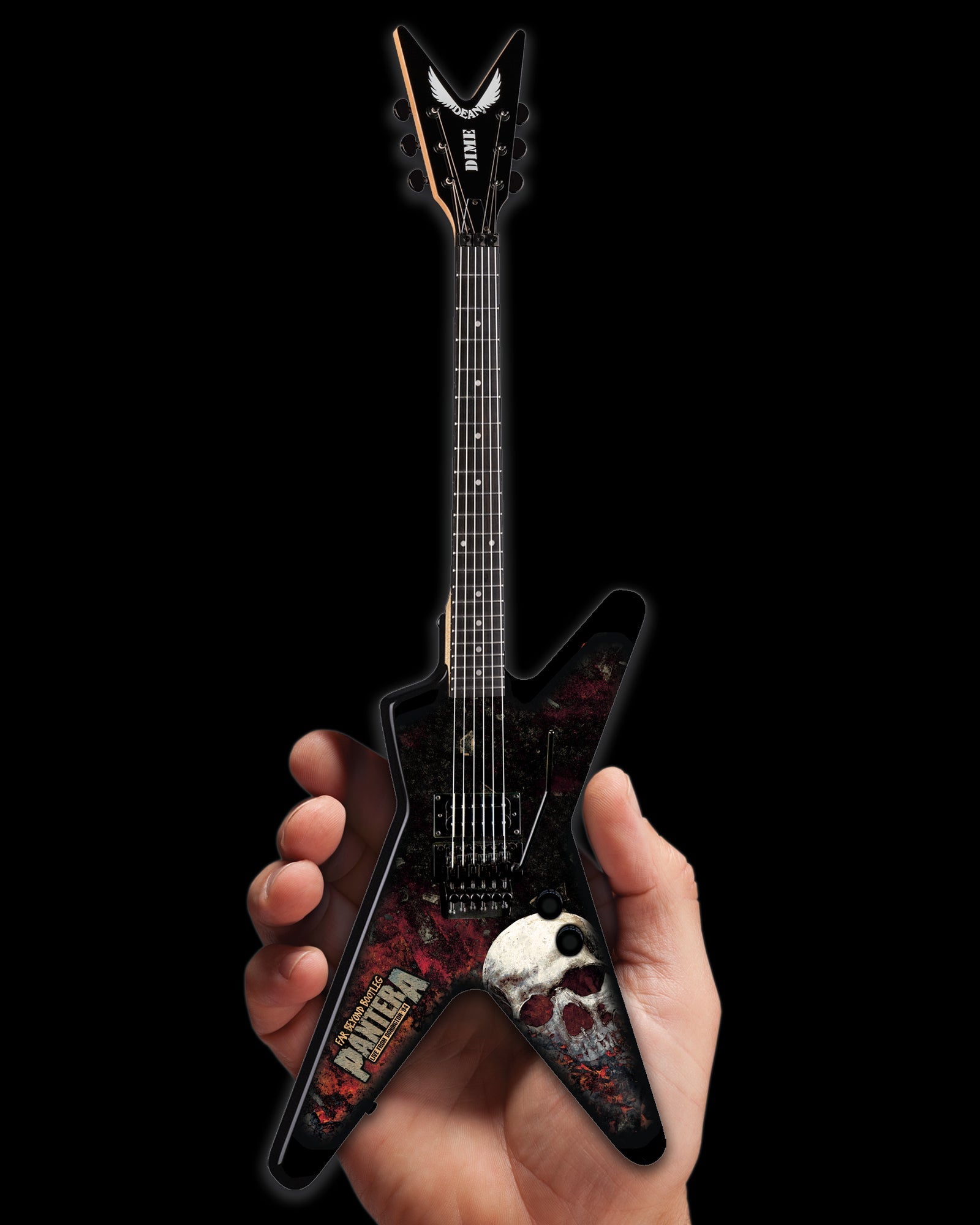 DEAN DIMEBAG PANTERA FAR BEYOND BOOTLEG GRAPHIC ML MINIATURE GUITAR MODEL - ARTIST PROOF EDITION