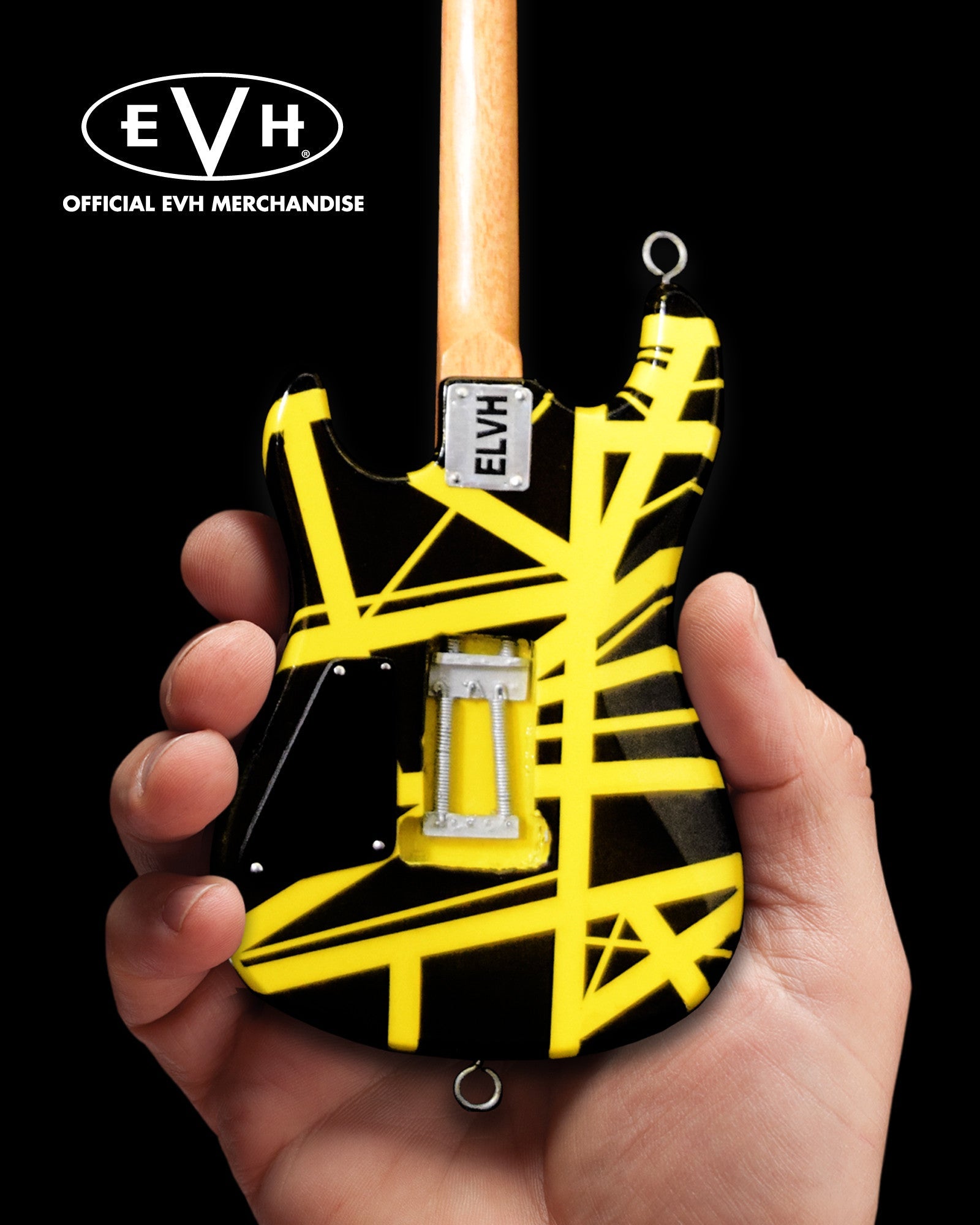EVH BLACK & YELLOW VH2 "BUMBLEBEE" EDDIE VAN HALEN MINI GUITAR REPLICA COLLECTIBLE - OFFICIALLY LICENSED