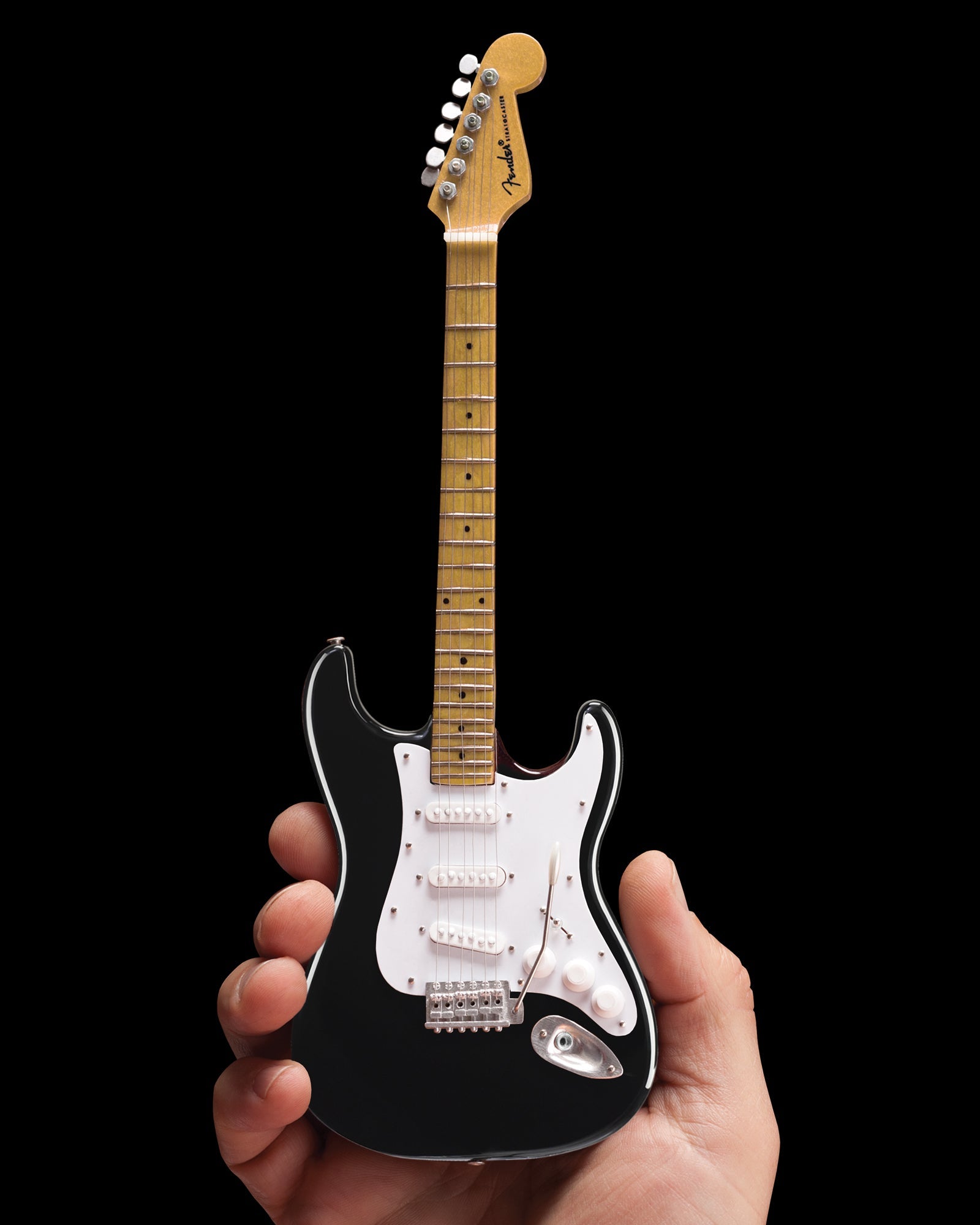 FENDER™ STRAT™ CLASSIC BLACK MINIATURE GUITAR REPLICA - OFFICIALLY LICENSED