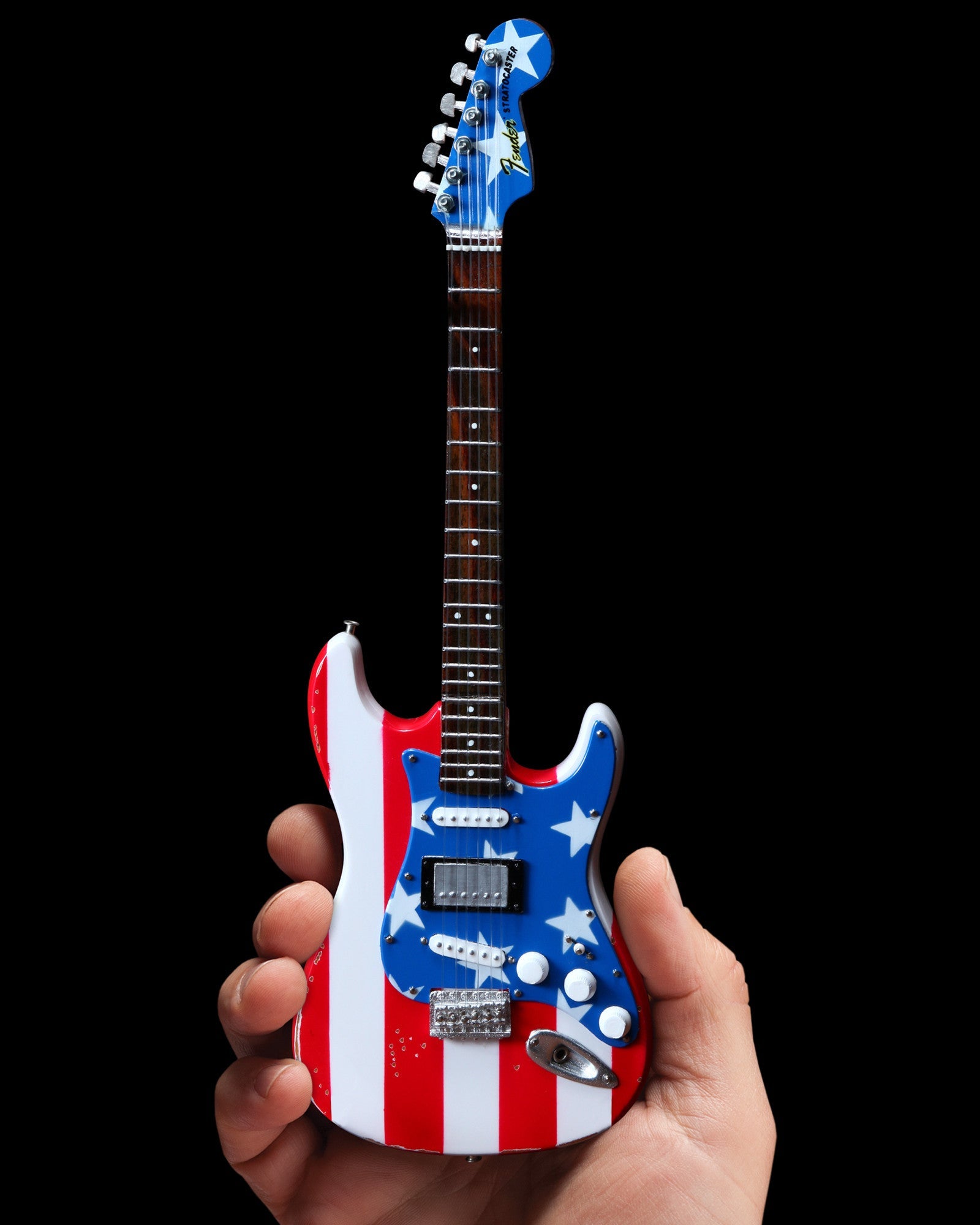 WAYNE KRAMER MINI STARS N' STRIPES USA FLAG FENDER™ STRAT™ GUITAR REPLICA - OFFICIALLY LICENSED