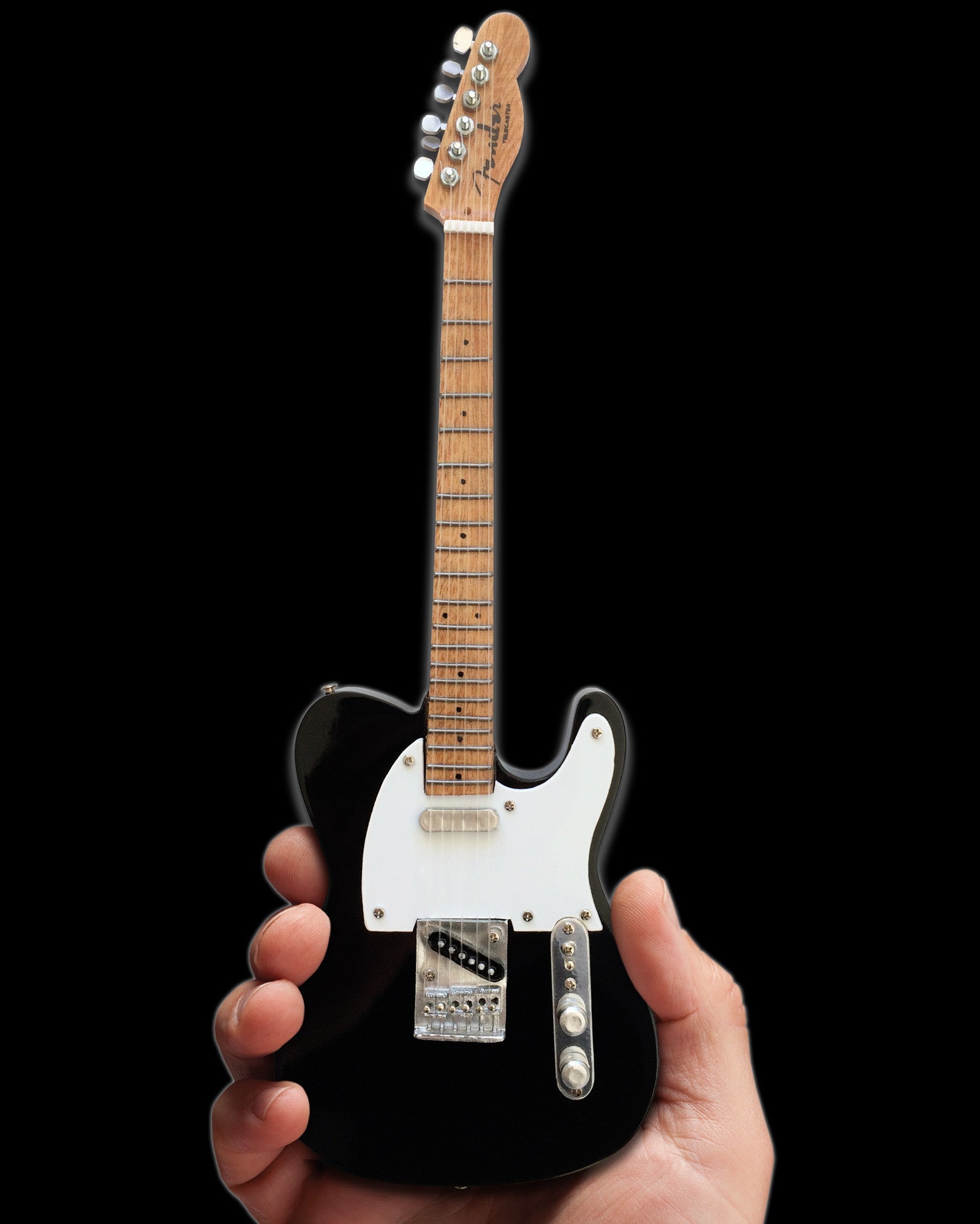 OFFICIALLY LICENSED MINIATURE BLACK FENDER™ TELECASTER™ GUITAR REPLICA