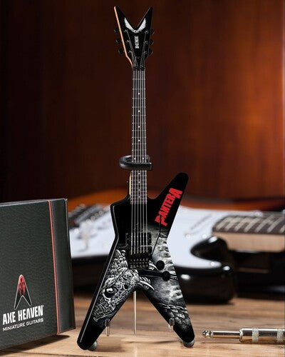 PANTERA - DEAN DIMEBAG -  THE GREAT SOUTHERN TRENDKILL BLACK & WHITE MINI GUITAR