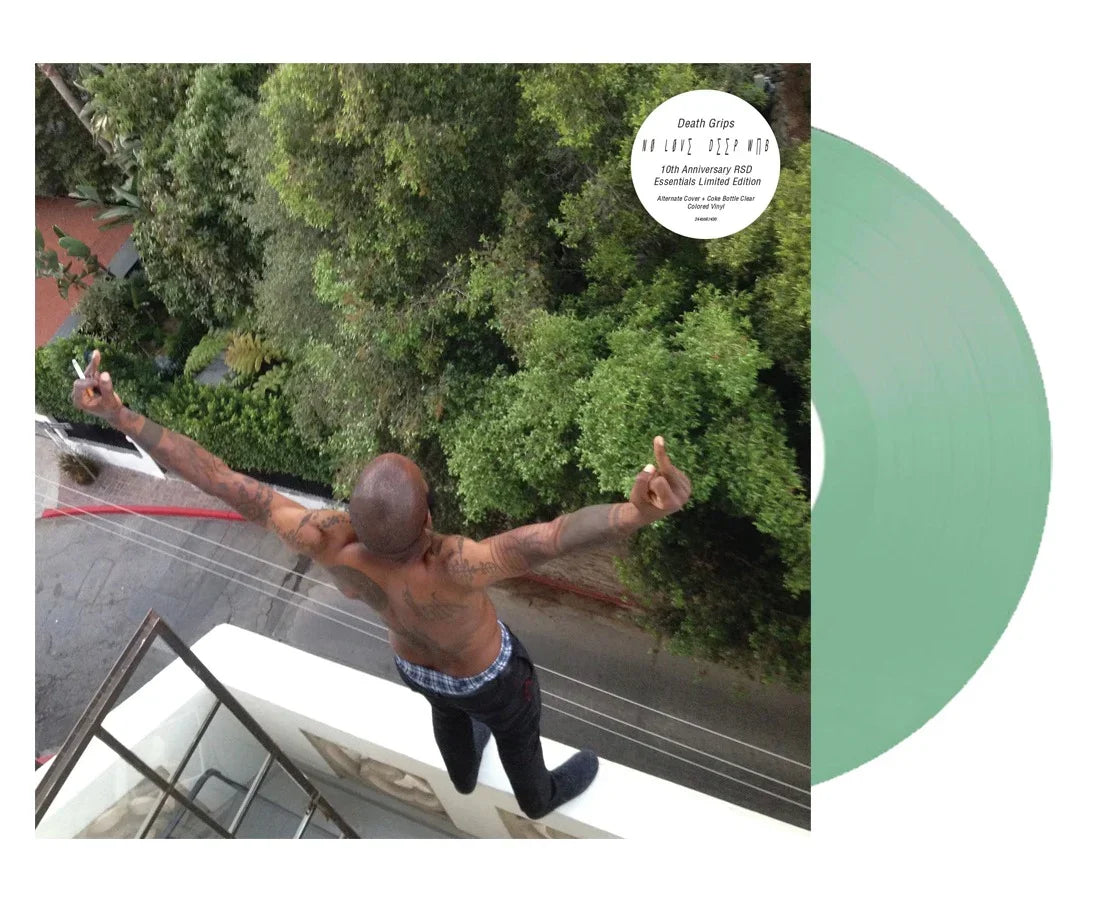DEATH GRIPS 'NO LOVE DEEP WEB' LP (Anniversary Edition, Coke Bottle Clear Vinyl)