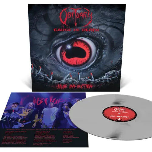 OBITUARY ‘CAUSE OF DEATH - LIVE INFECTION’ LP (Silver Vinyl)