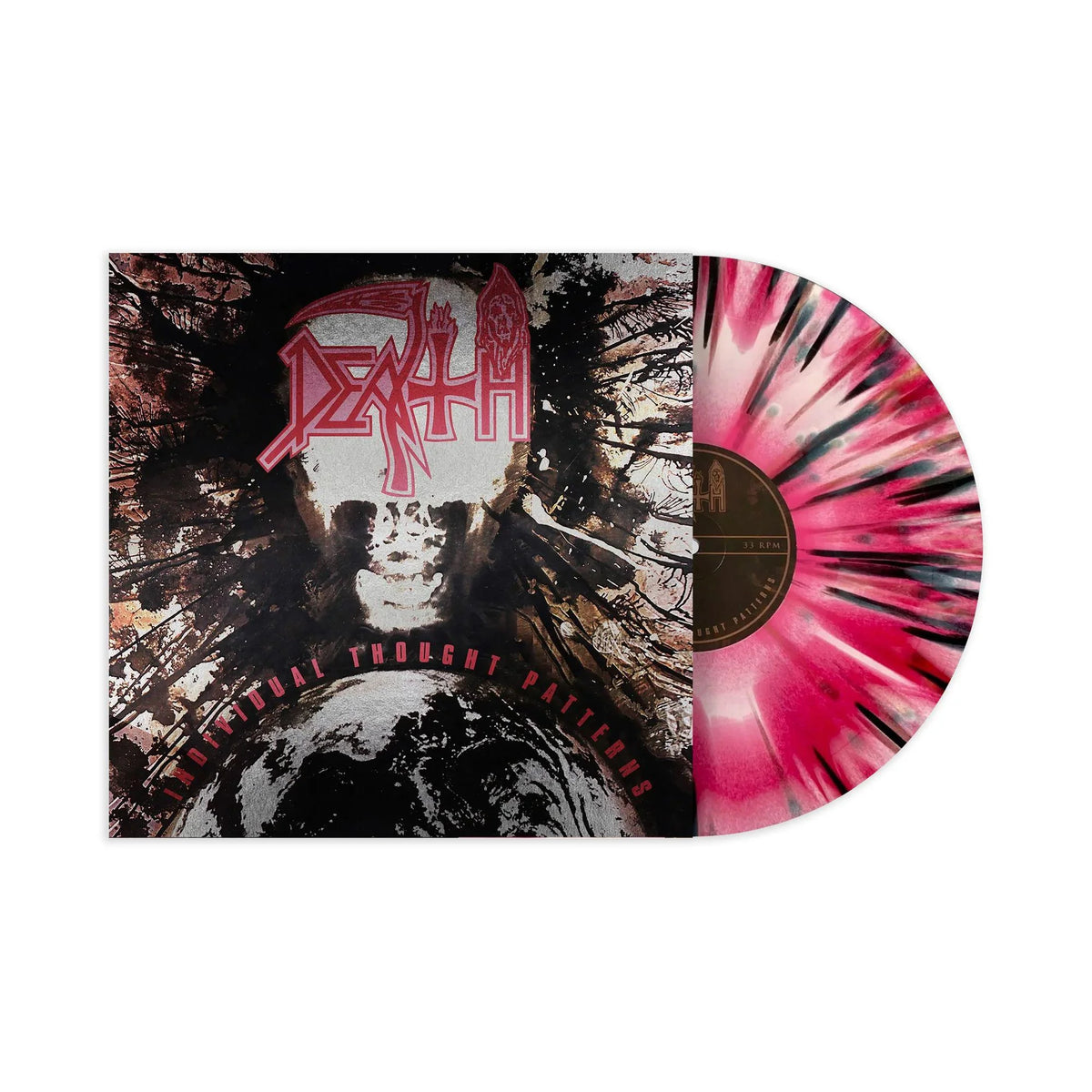 DEATH 'INDIVIDUAL THOUGHT PATTERNS' LP (Pink, White, Red Splatter Vinyl)
