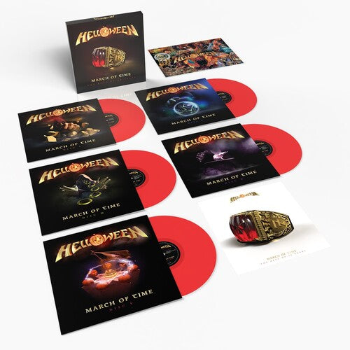 HELLOWEEN 'MARCH OF TIME (THE BEST OF 40 YEARS)' 5LP (Red Vinyl)