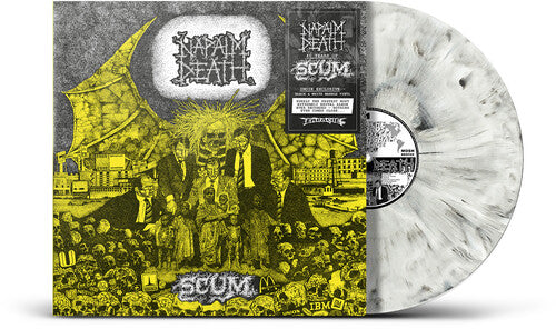 NAPALM DEATH 'SCUM' LP (Limited, 40th Anniversary, Black and White Marble Vinyl)