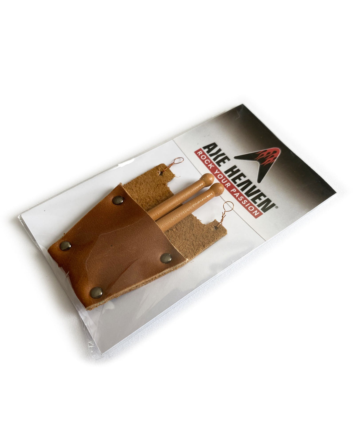 MINI LEATHER DRUMSTICK BAG & DRUMSTICKS FOR 1:4 SCALE DRUMS