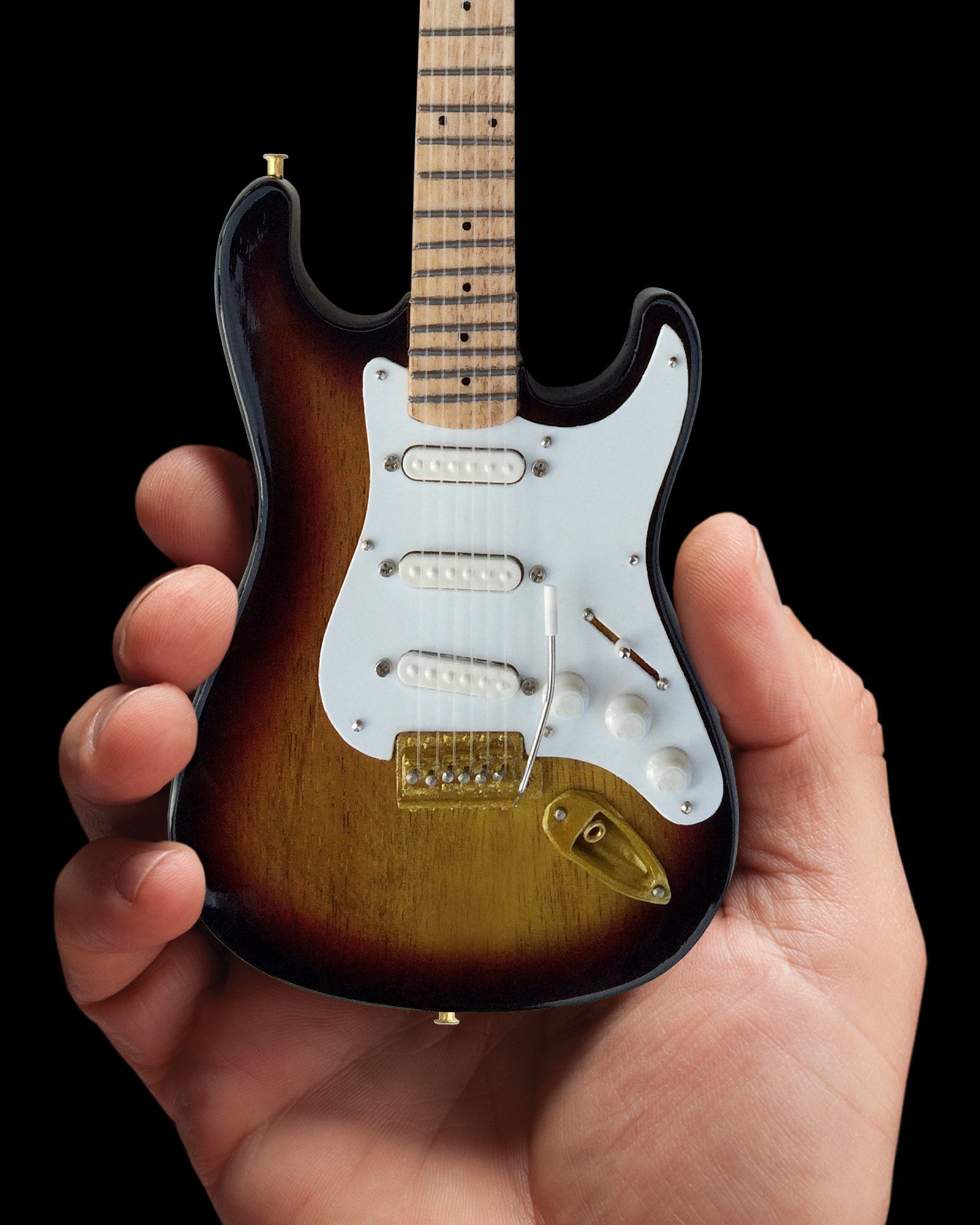 OFFICIALLY LICENSED FENDER™ STRAT™ 60TH ANNIVERSARY SUNBURST MINI GUITAR REPLICA