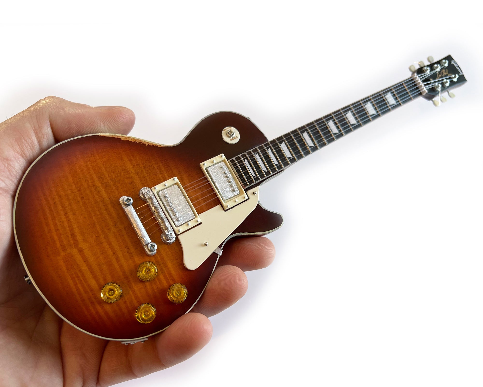 BILLY F GIBBONS AGED "PEARLY GATES" GIBSON LES PAUL MINI GUITAR MODEL